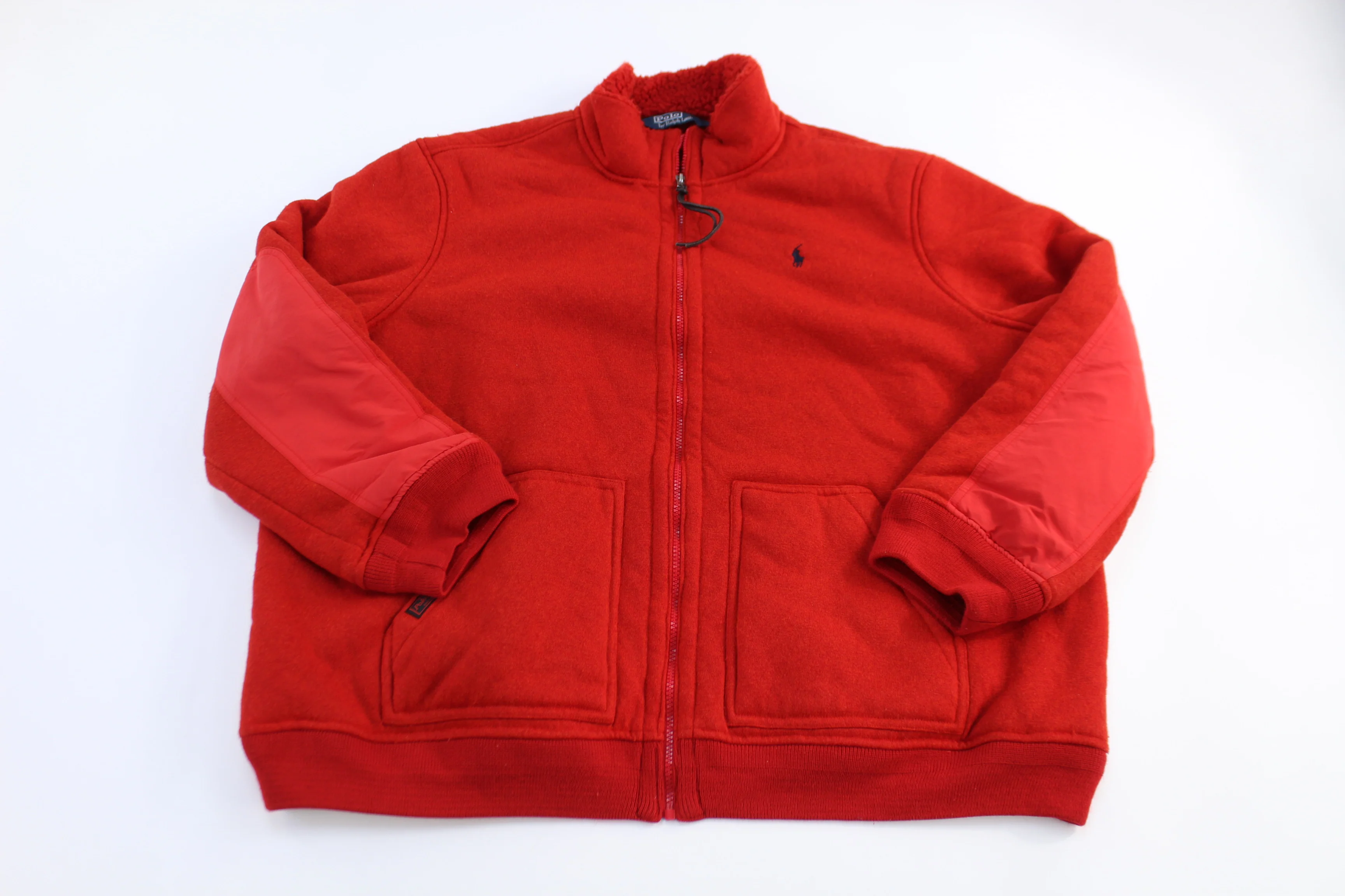 Polo by Ralph Lauren Embroidered Logo Red Full Zip Jacket
