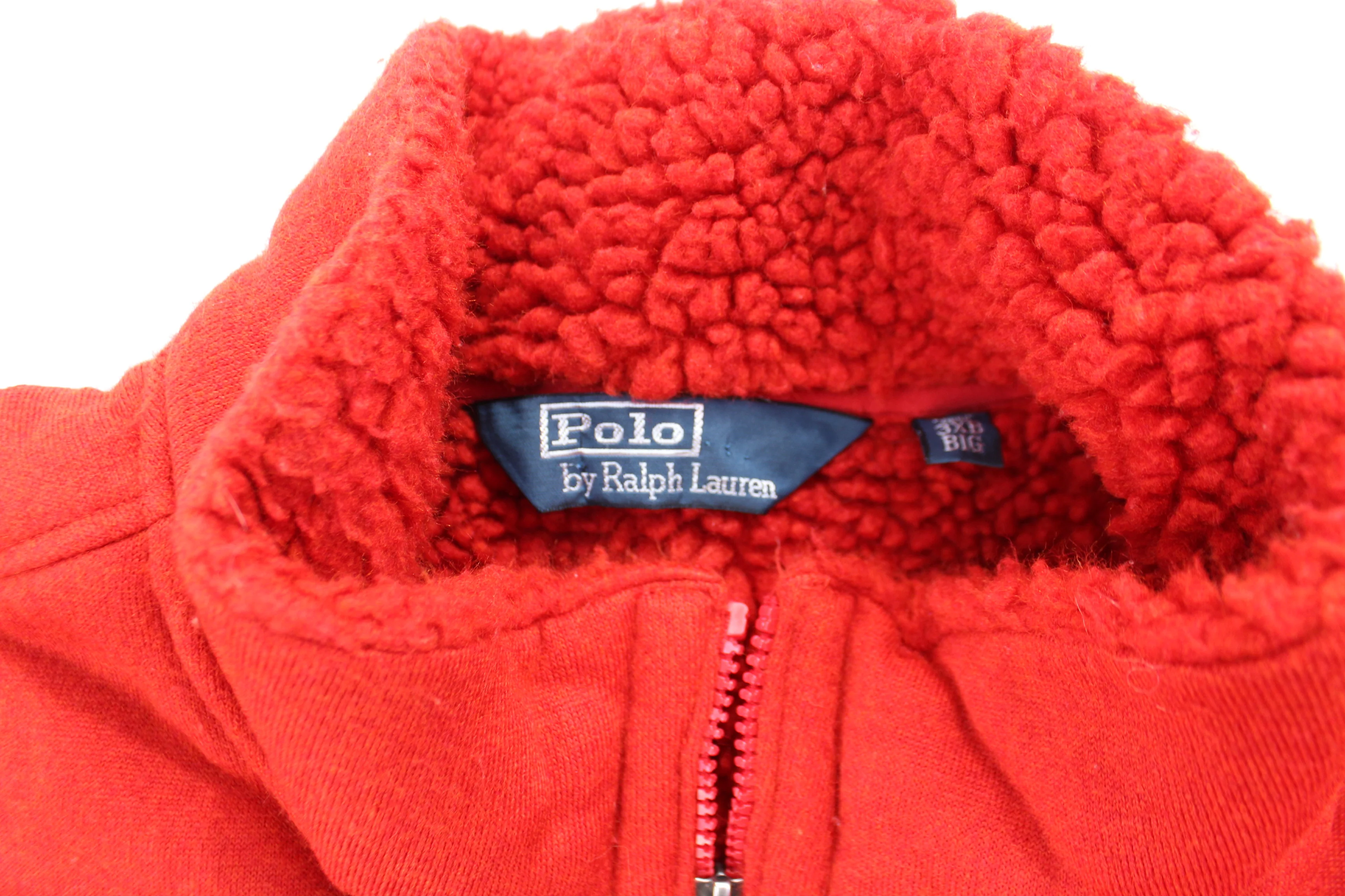 Polo by Ralph Lauren Embroidered Logo Red Full Zip Jacket - Image 3