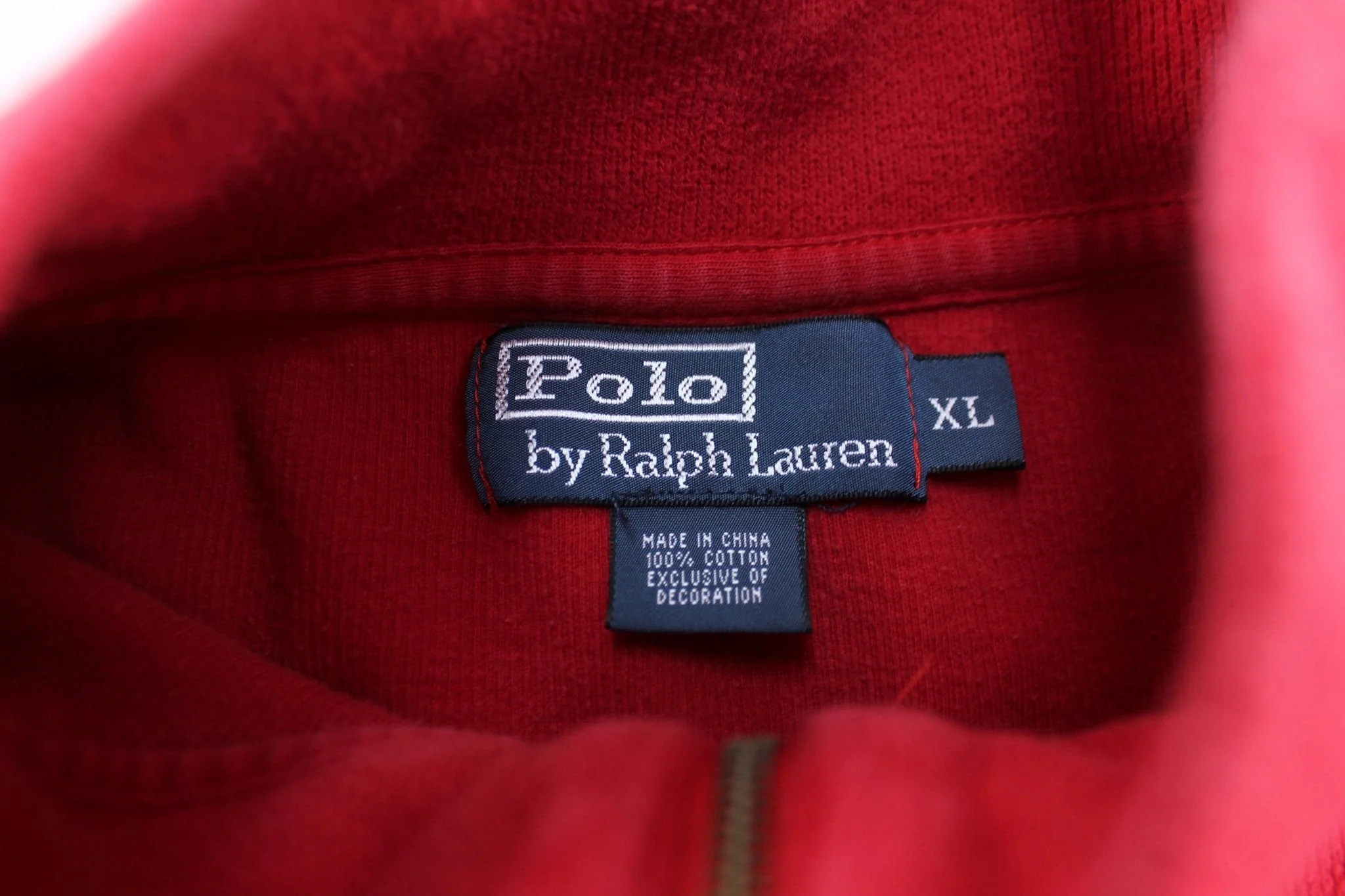 Polo by Ralph Lauren Embroidered Logo Red Pullover Sweater - Image 3
