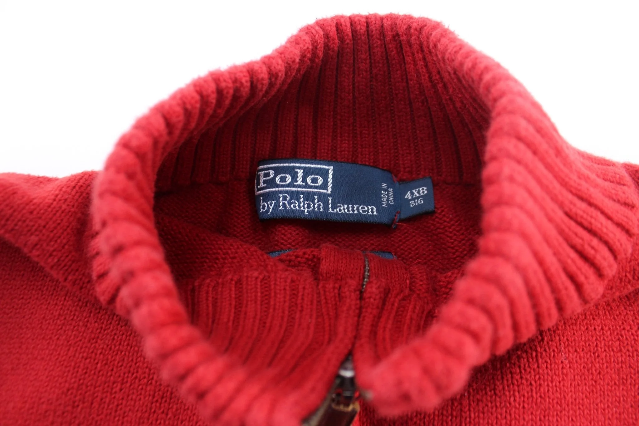 Polo by Ralph Lauren Embroidered Logo Red Pullover Sweater - Image 3