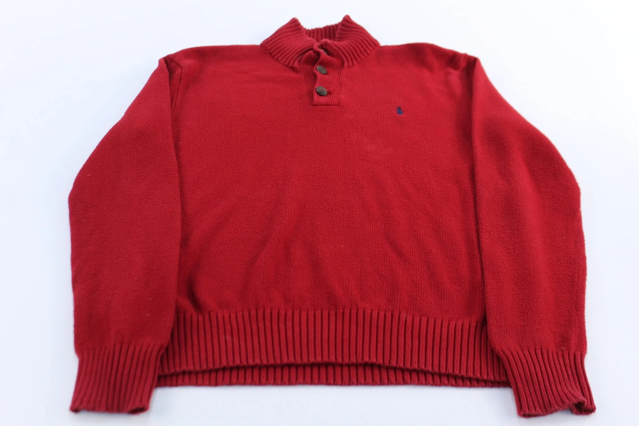 Polo by Ralph Lauren Embroidered Logo Red Pullover Sweater