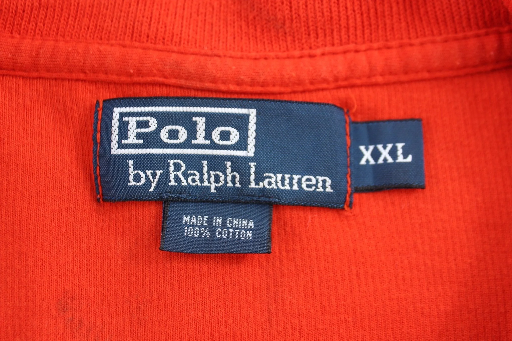 Polo by Ralph Lauren Embroidered Logo Red Quarter Zip Sweater - Image 4