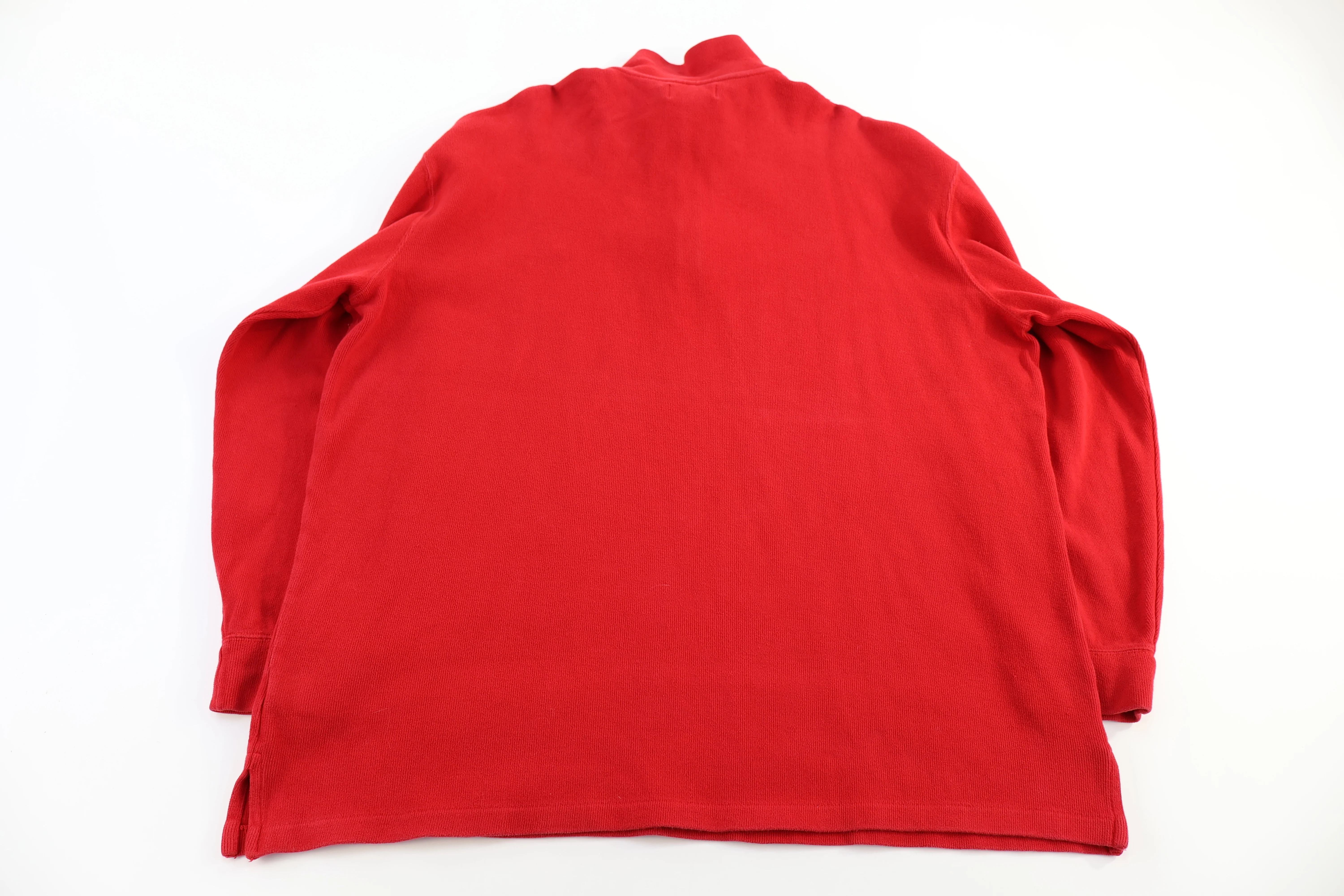 Polo by Ralph Lauren Embroidered Logo Red Quarter Zip Sweater - Image 2