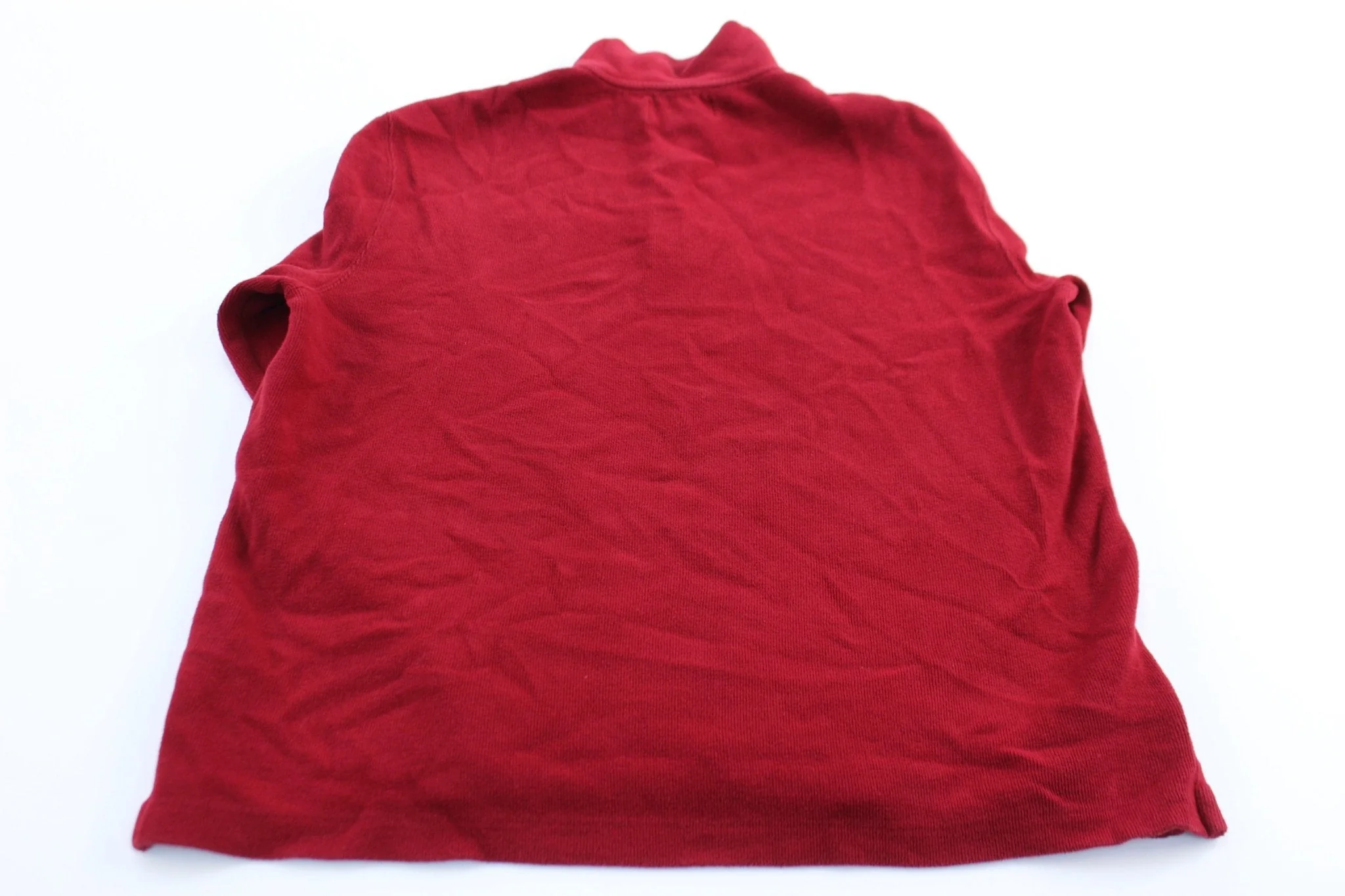 Polo by Ralph Lauren Embroidered Logo Red Quarter Zip Sweater - Image 2