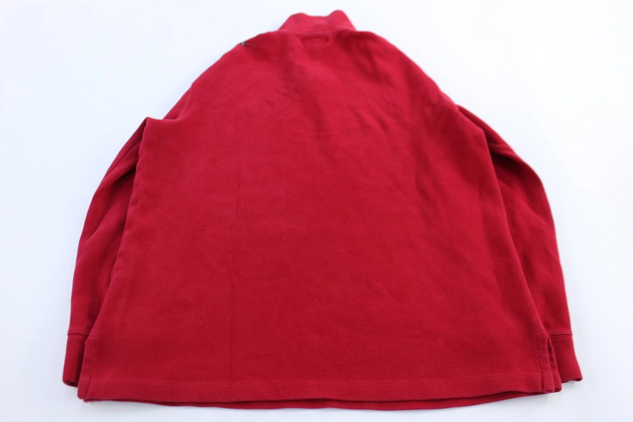 Polo by Ralph Lauren Embroidered Logo Red Quarter Zip Sweater - Image 2