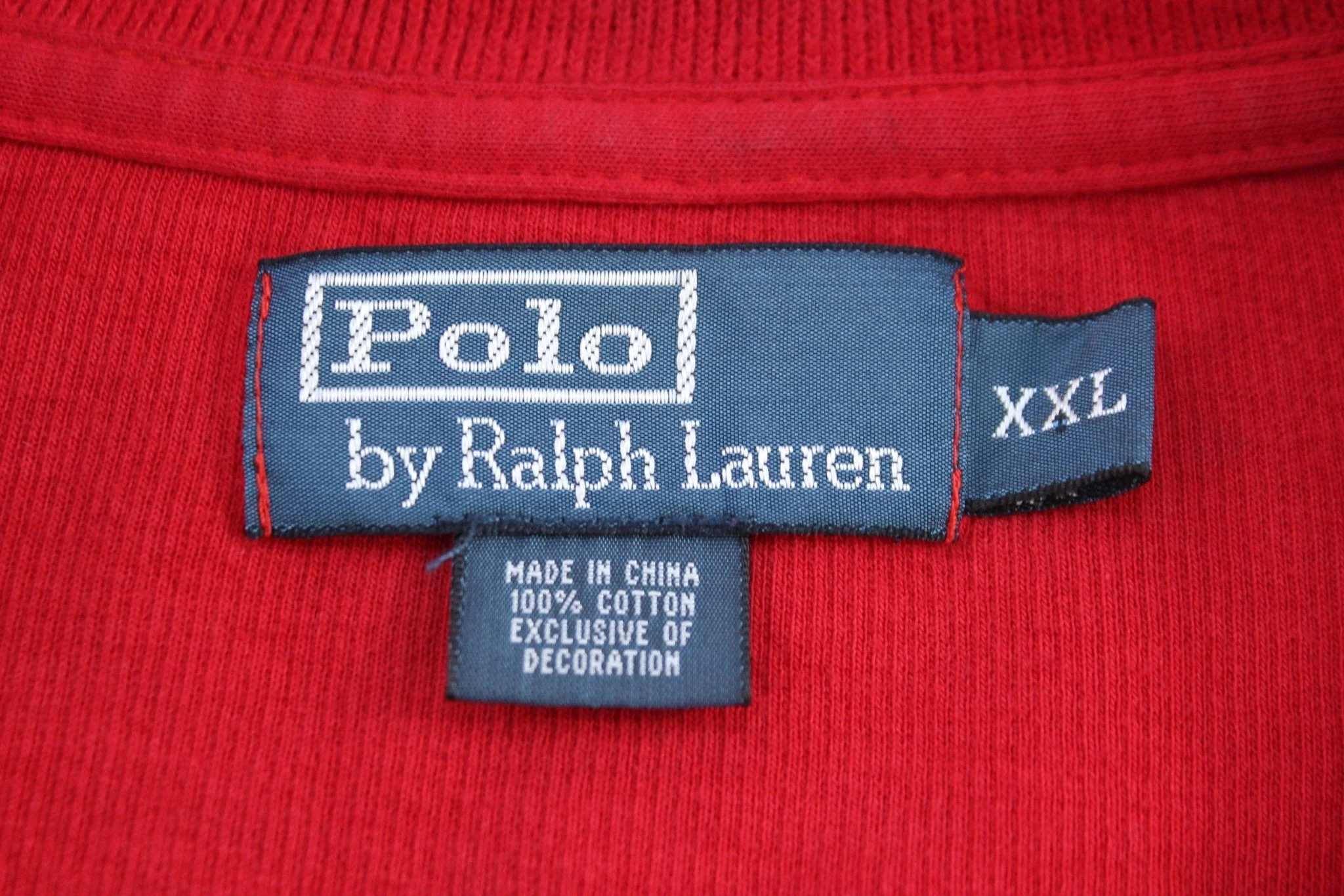 Polo by Ralph Lauren Embroidered Logo Red Quarter Zip Sweater - Image 3