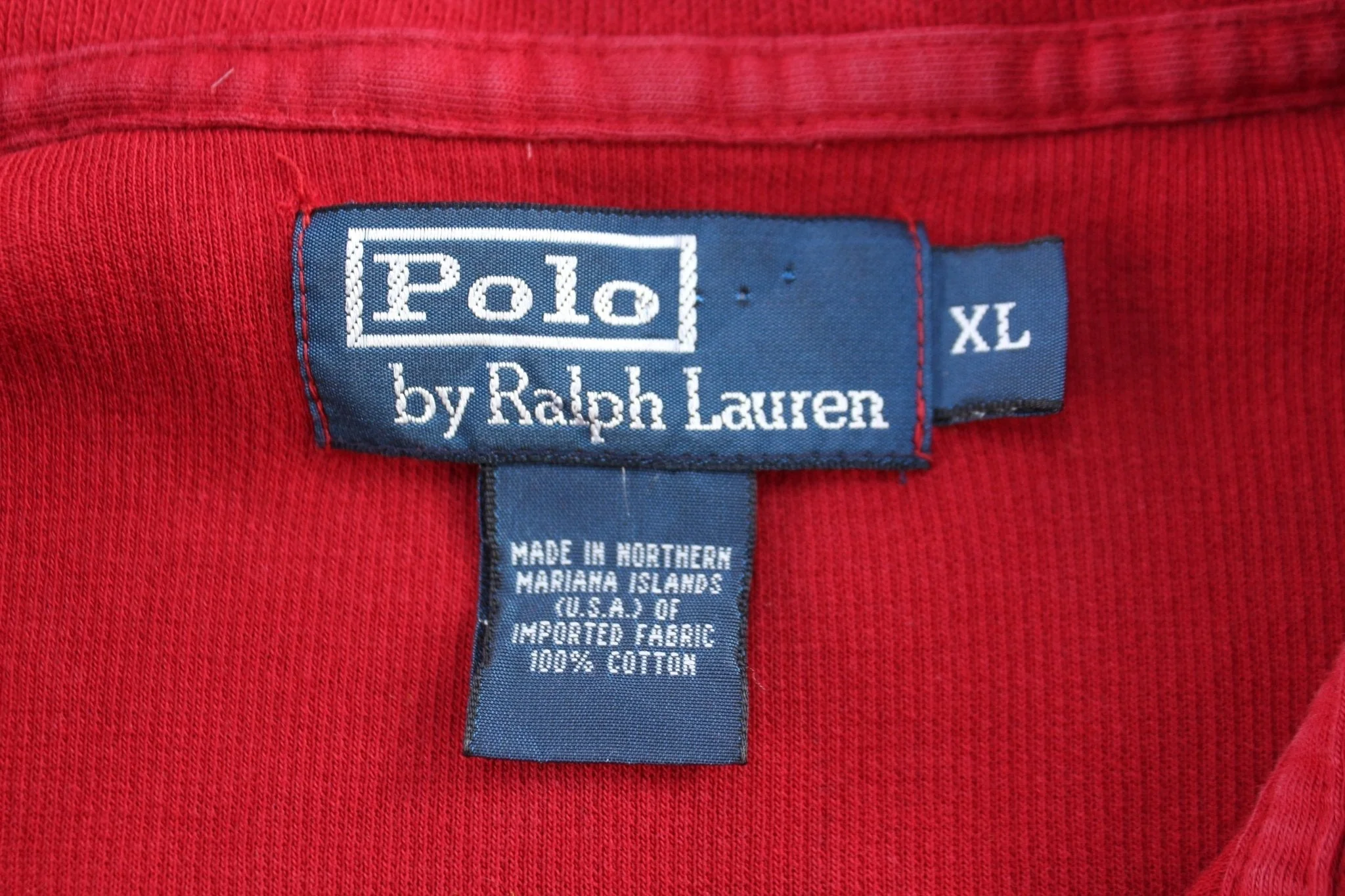 Polo by Ralph Lauren Embroidered Logo Red Quarter Zip Sweater - Image 4