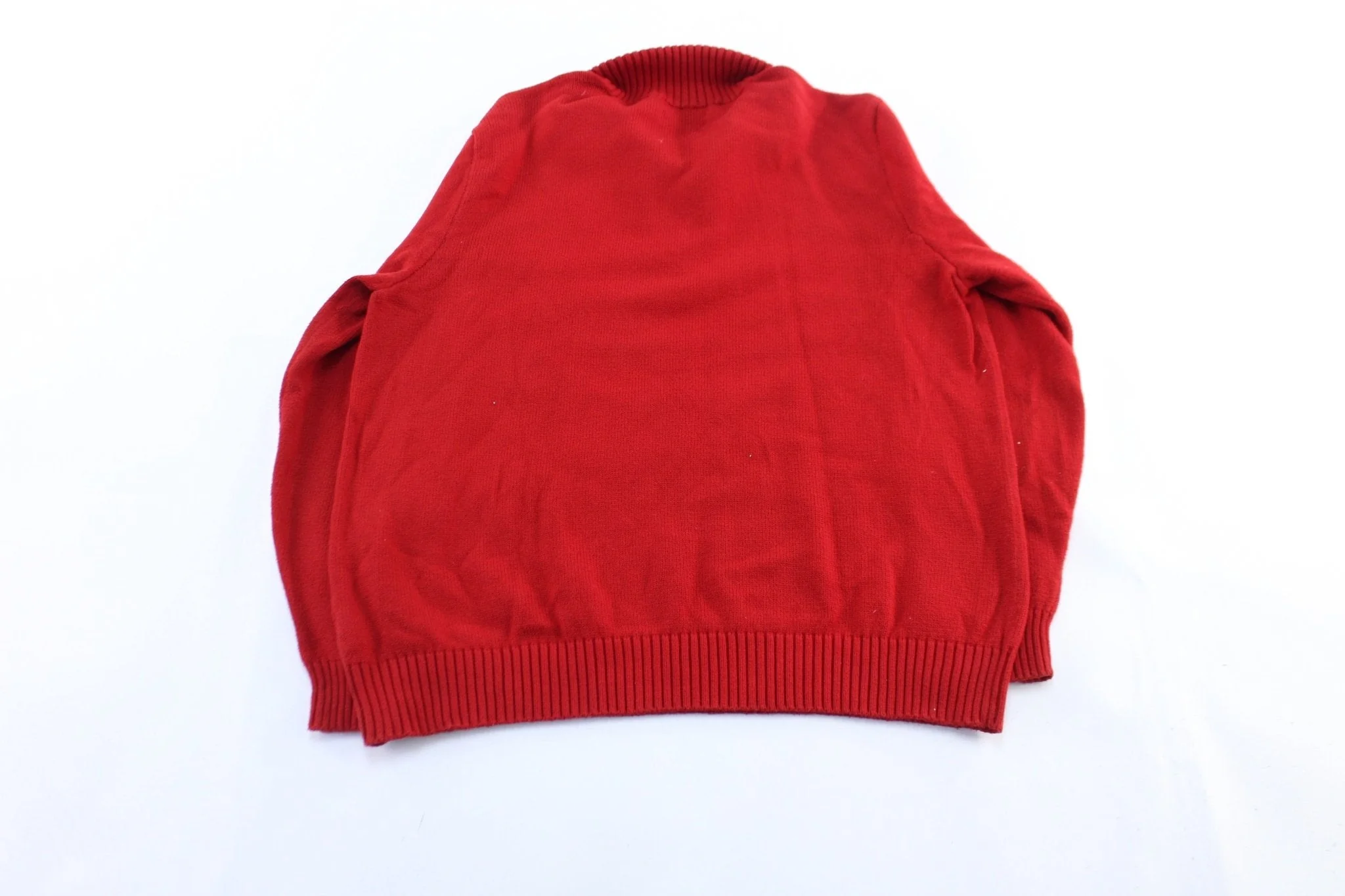 Polo by Ralph Lauren Embroidered Logo Red Zip Up Sweater - Image 2