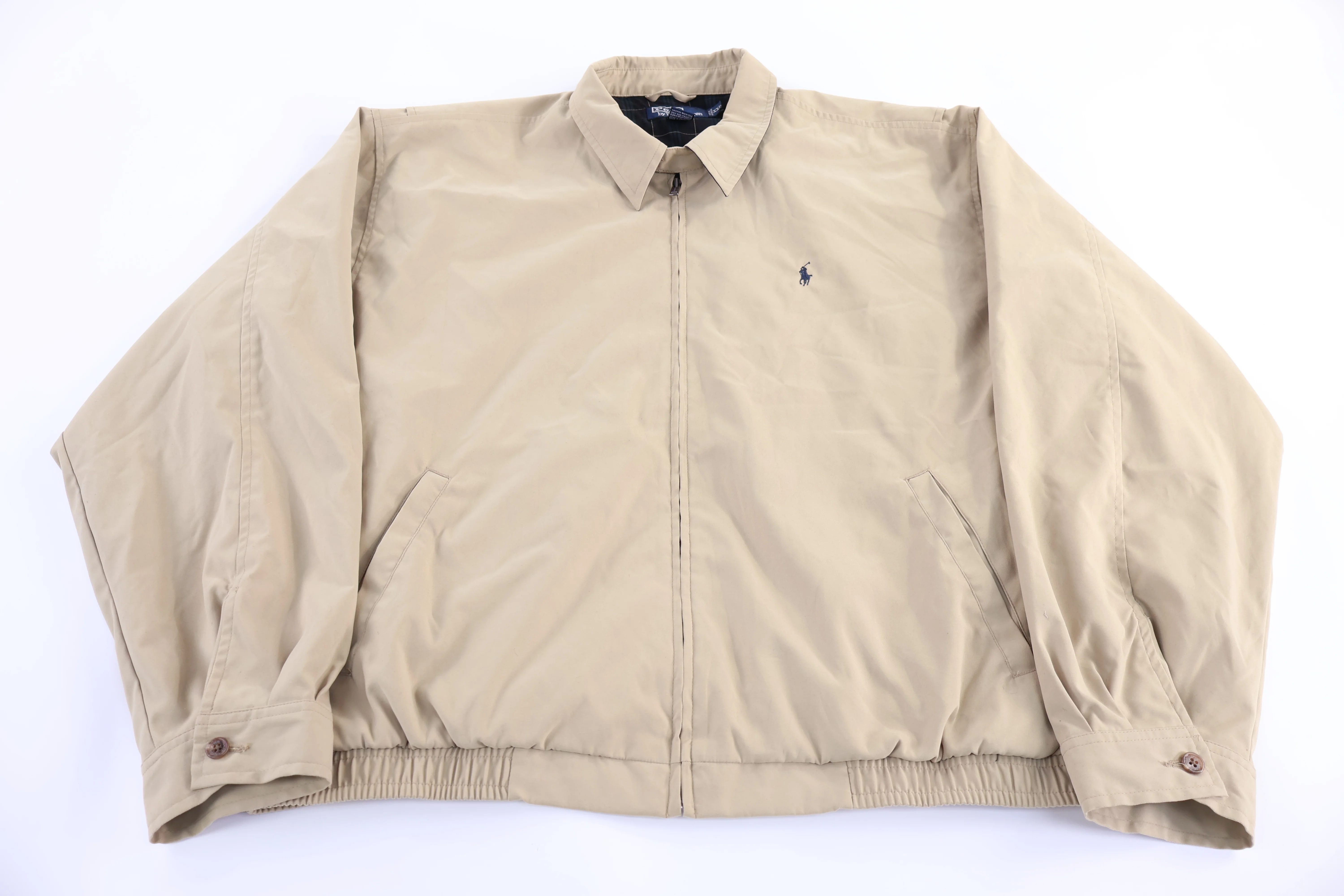 Polo by Ralph Lauren Embroidered Logo Tan Full Zip Jacket
