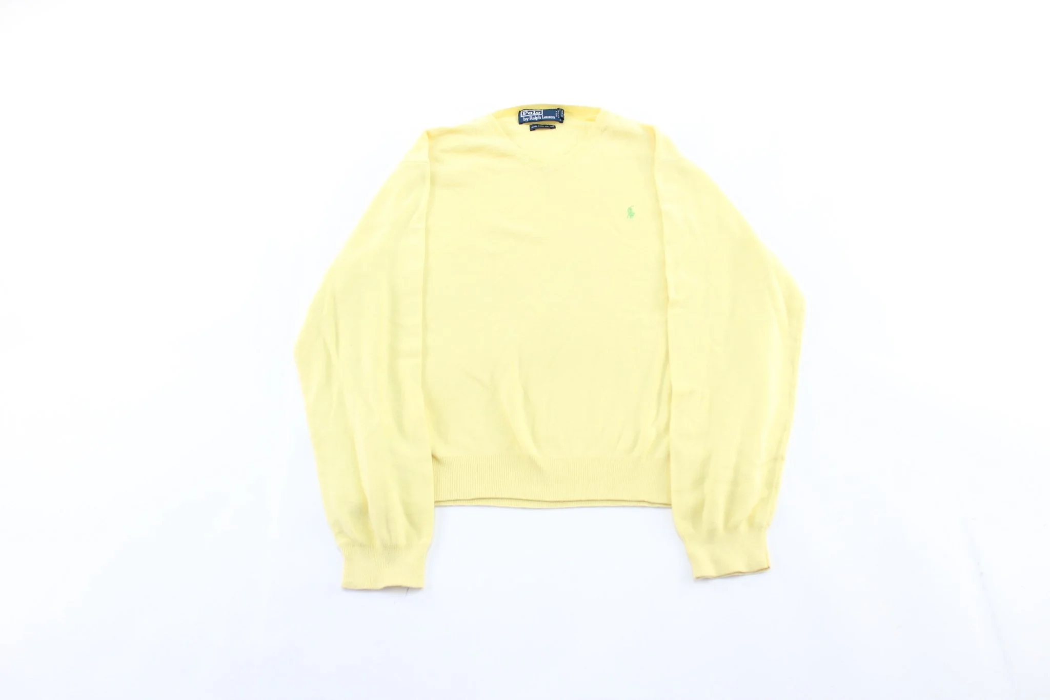 Polo by Ralph Lauren Embroidered Logo Yellow Sweater