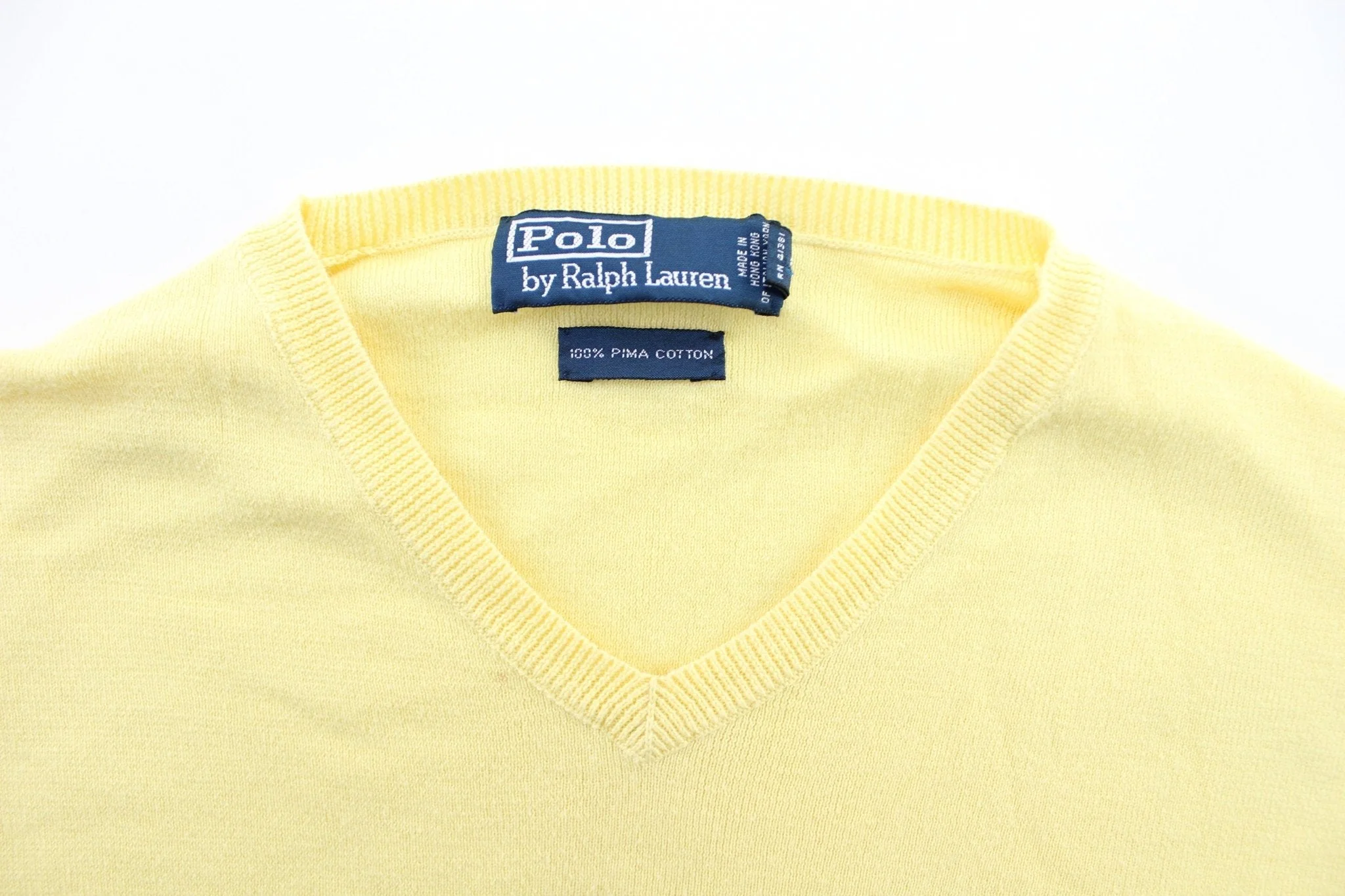 Polo by Ralph Lauren Embroidered Logo Yellow Sweater - Image 3