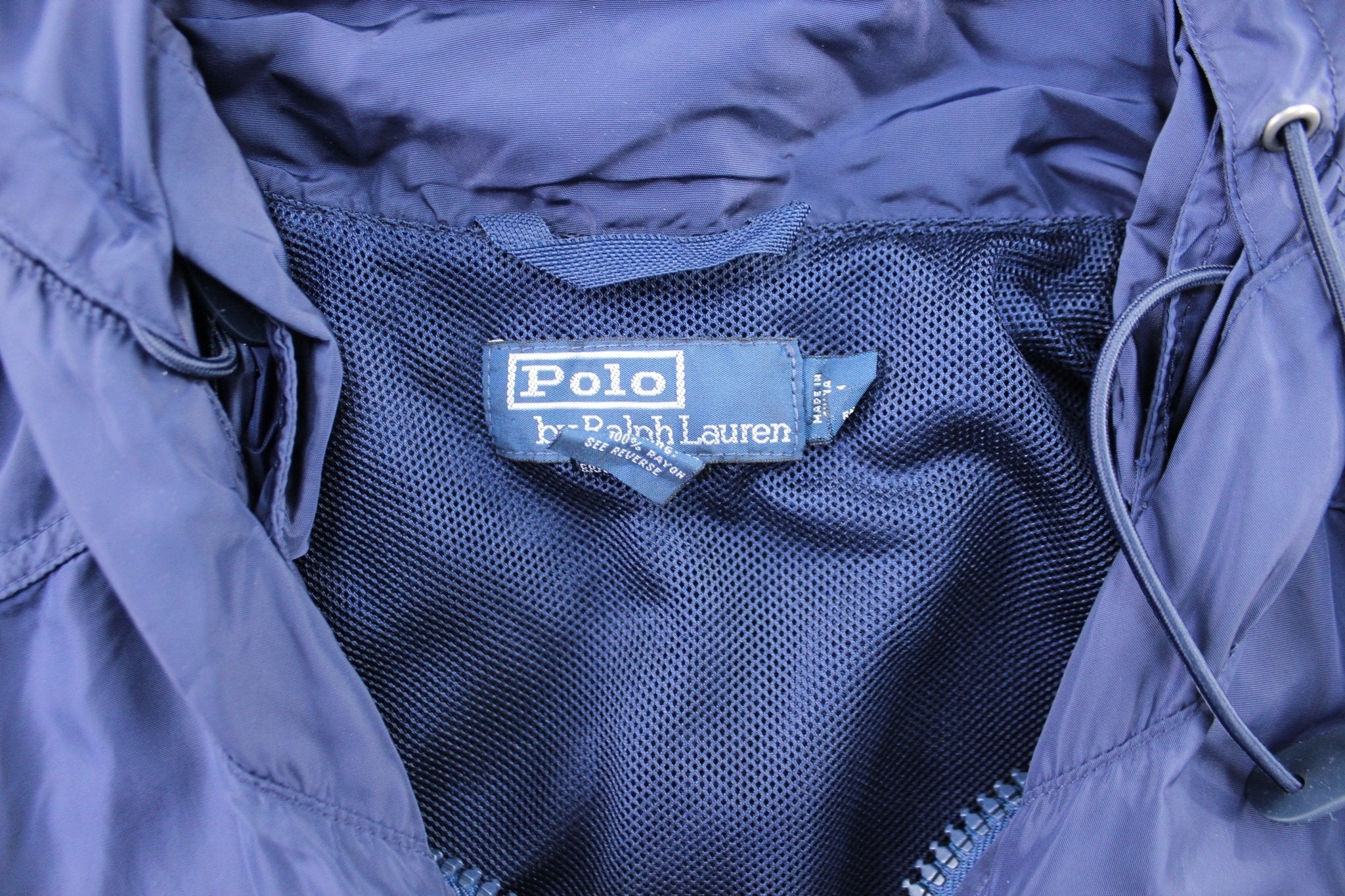 Polo by Ralph Lauren Embroidered Navy Blue Zip Up Jacket - Image 3