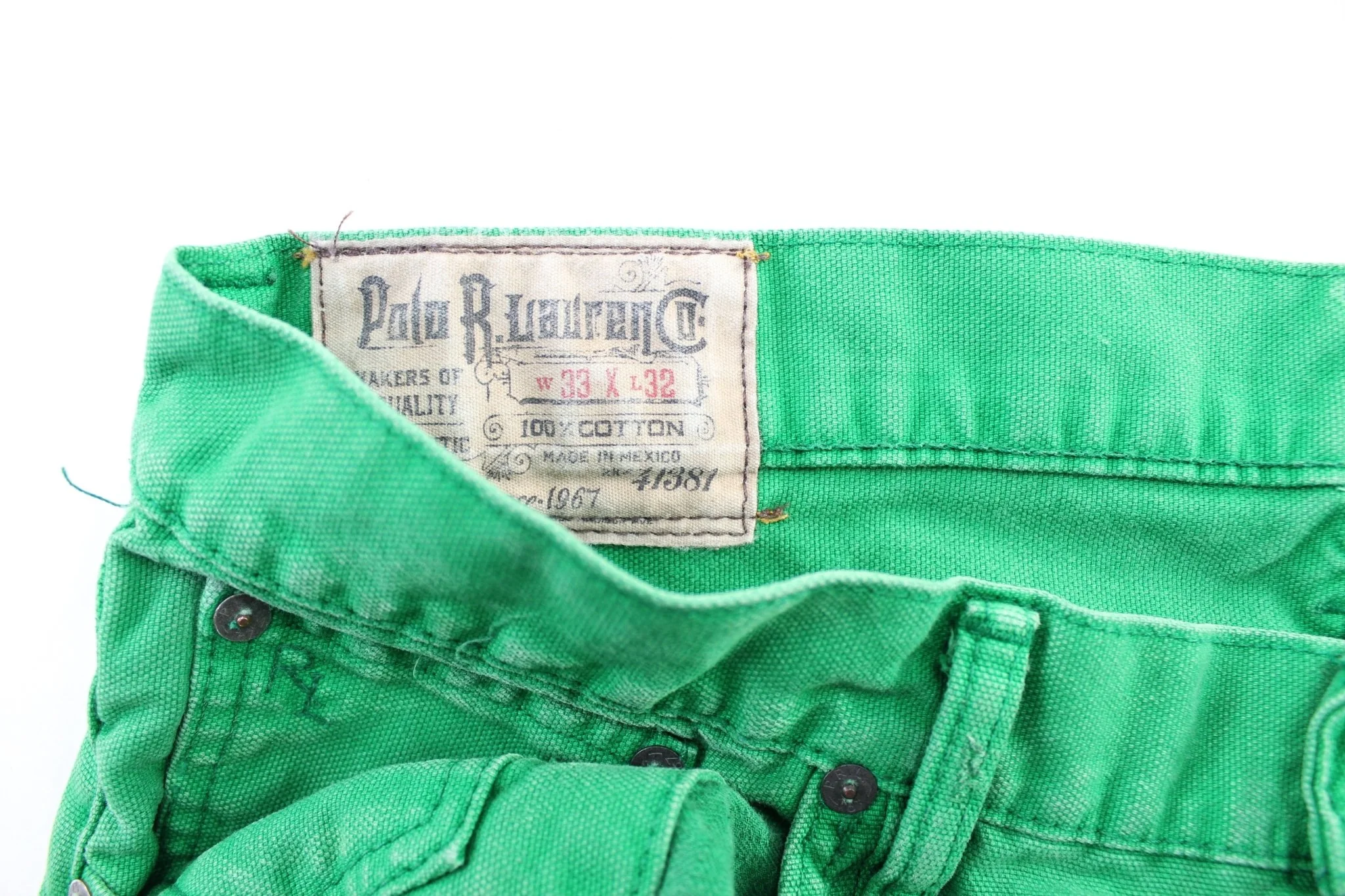 Polo by Ralph Lauren Green Wash Denim Jeans - Image 4