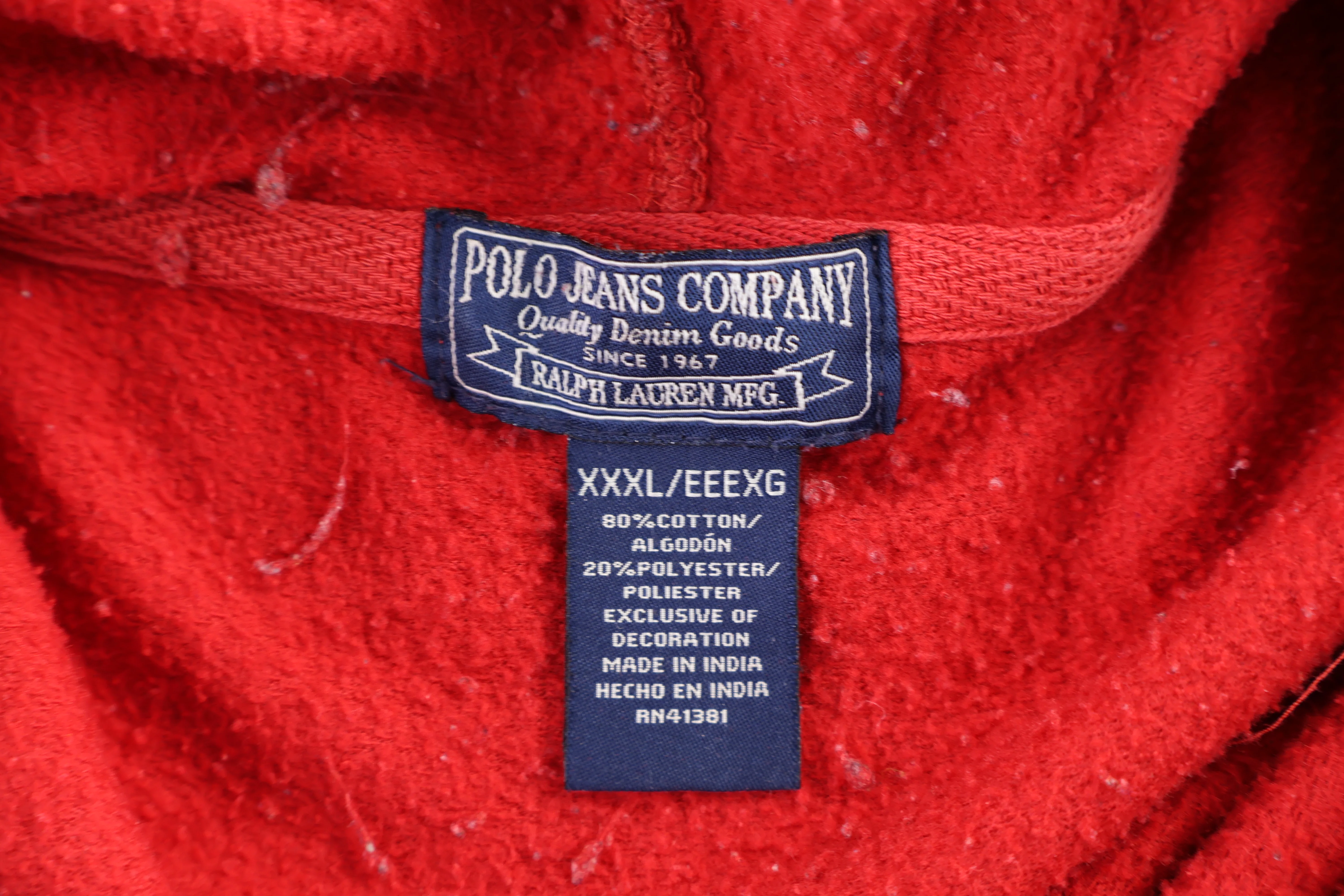 Polo Jeans Company Red Pullover Hoodie - Image 5