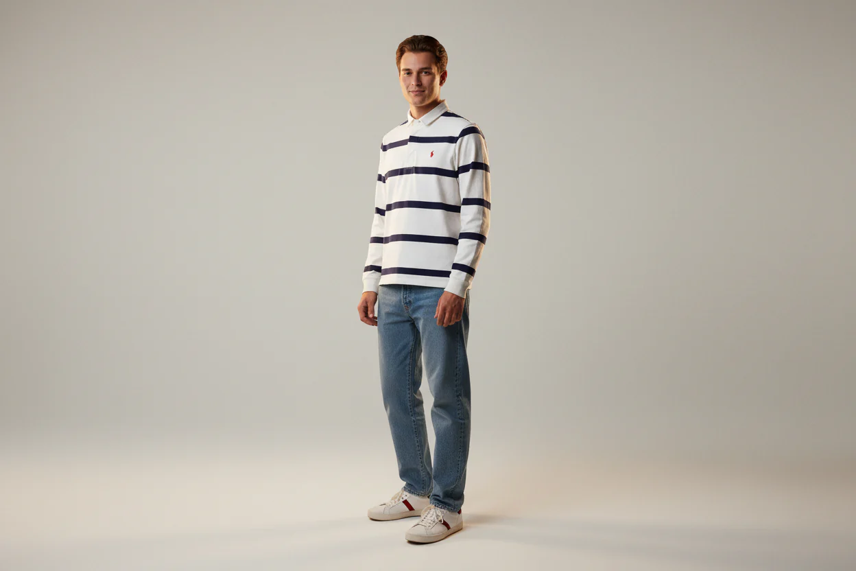 Polo Ralph Lauren Blue & White LS Button Up