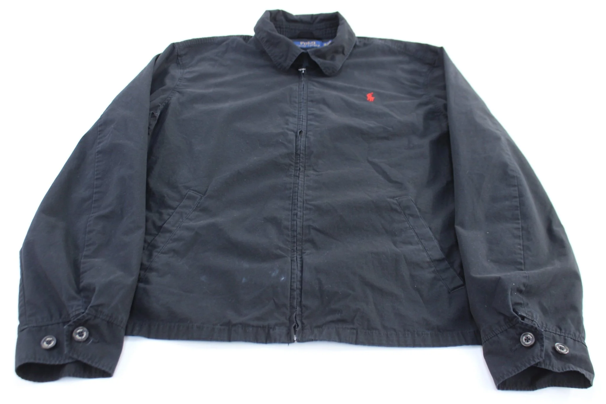 Polo Ralph Lauren Embroidered Logo Black Zip Up Jacket