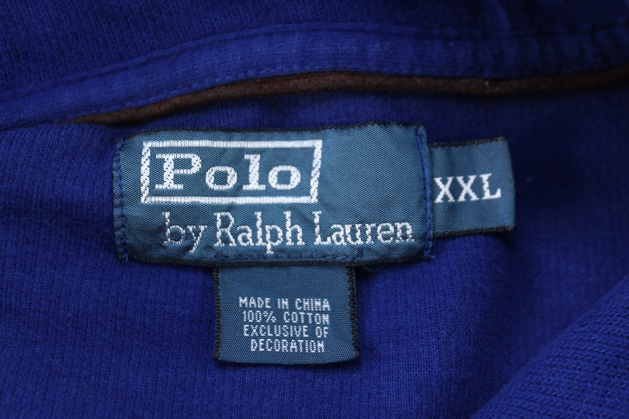 Polo Ralph Lauren Embroidered Logo Blue Button Up Sweater - Image 3