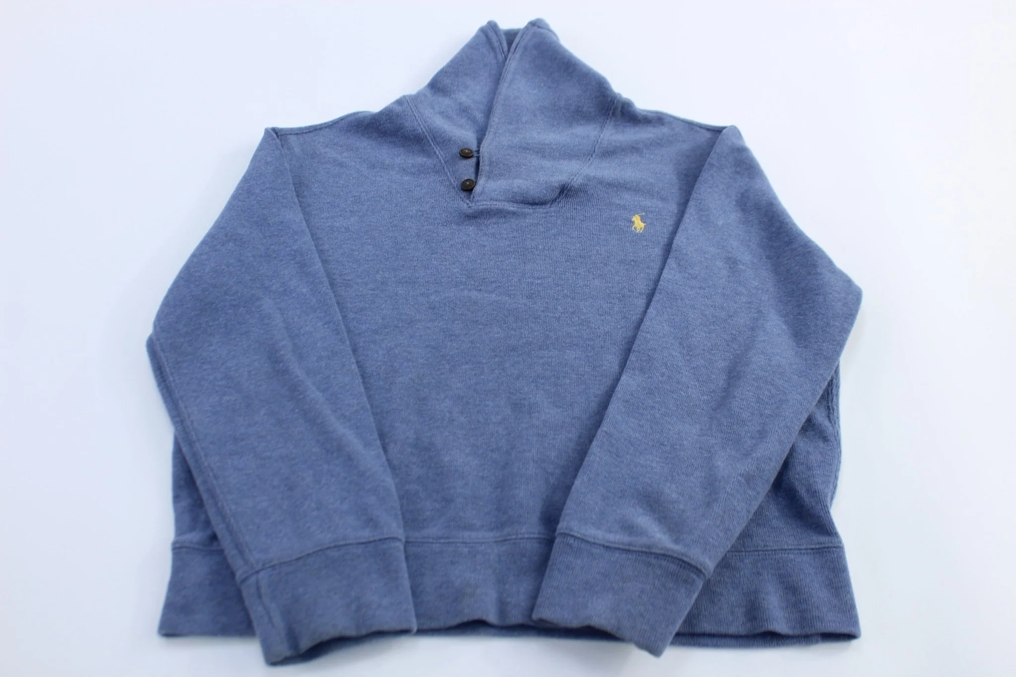 Polo Ralph Lauren Embroidered Logo Blue Pullover Sweater