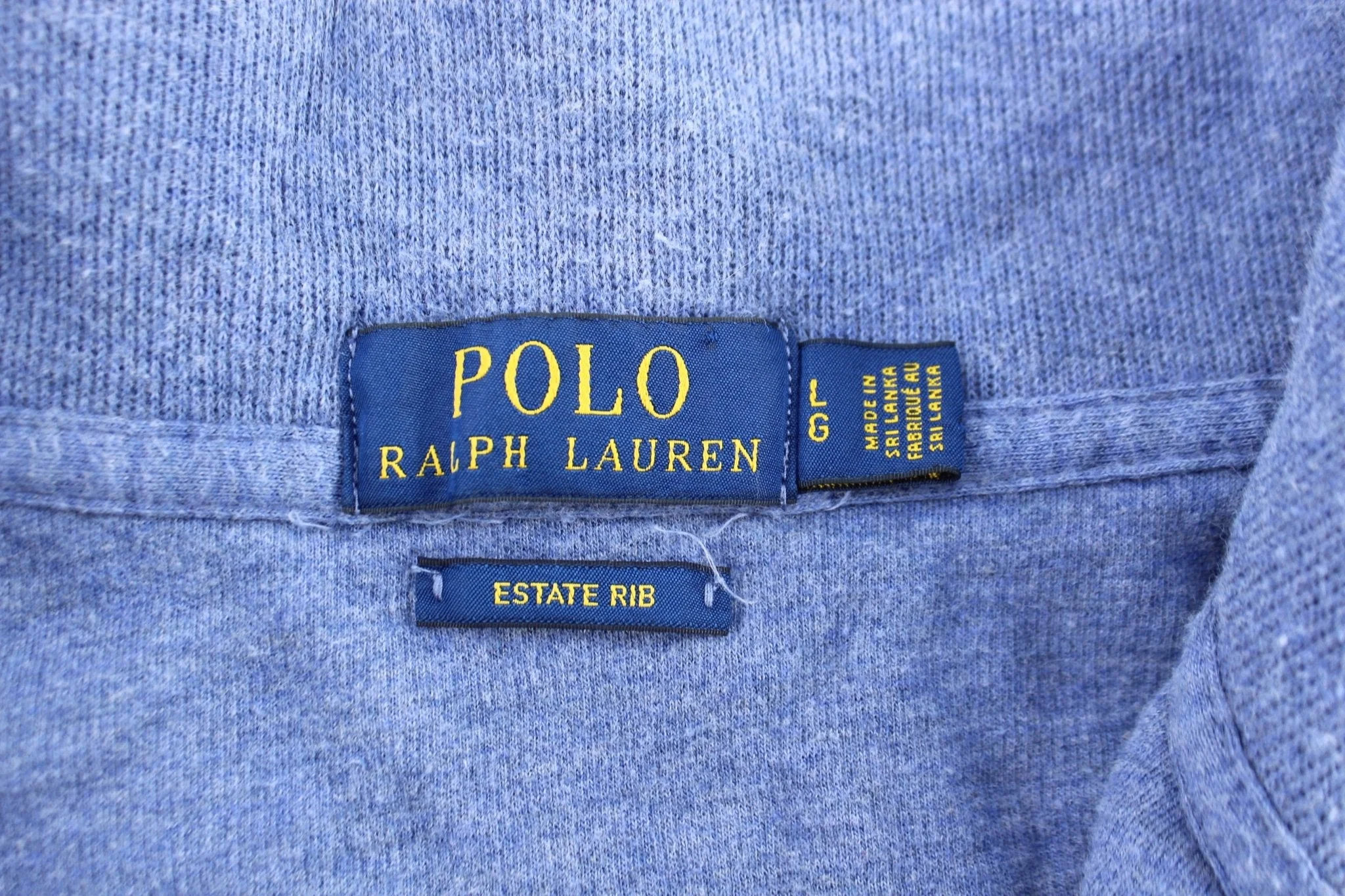 Polo Ralph Lauren Embroidered Logo Blue Quarter Zip Sweater - Image 3