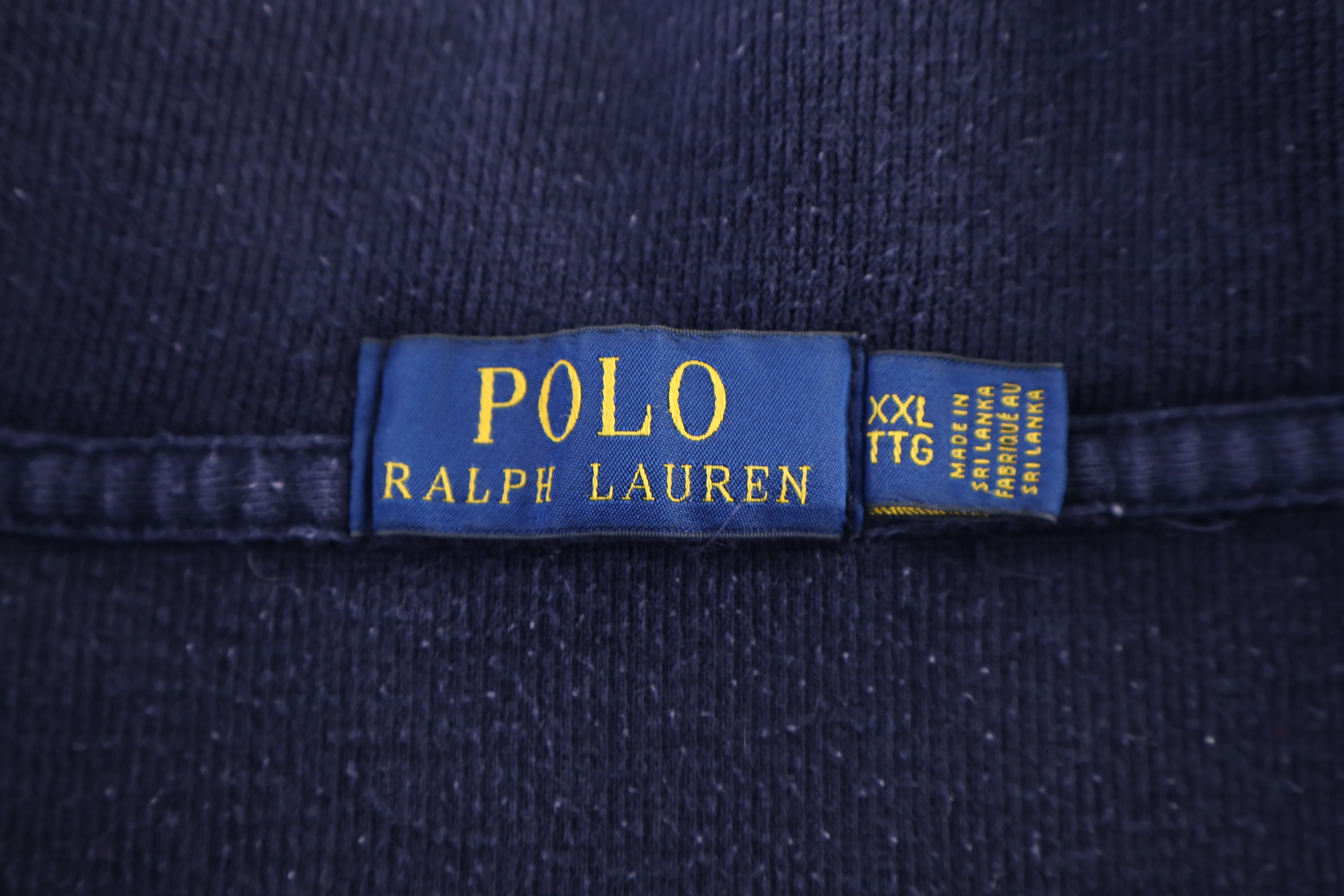 Polo Ralph Lauren Embroidered Logo Blue Quarter Zip Sweater - Image 3