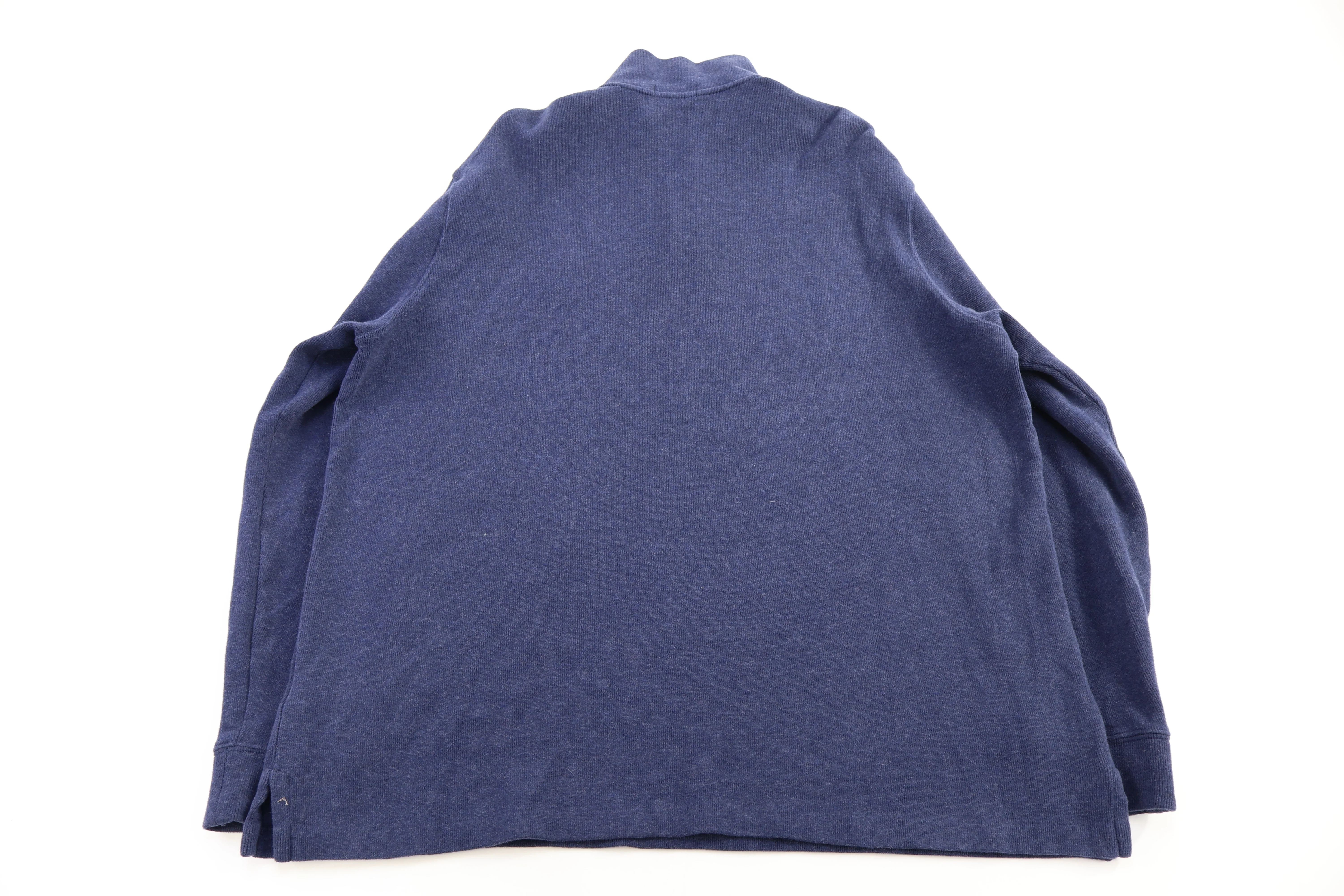 Polo Ralph Lauren Embroidered Logo Blue Quarter Zip Sweater - Image 2