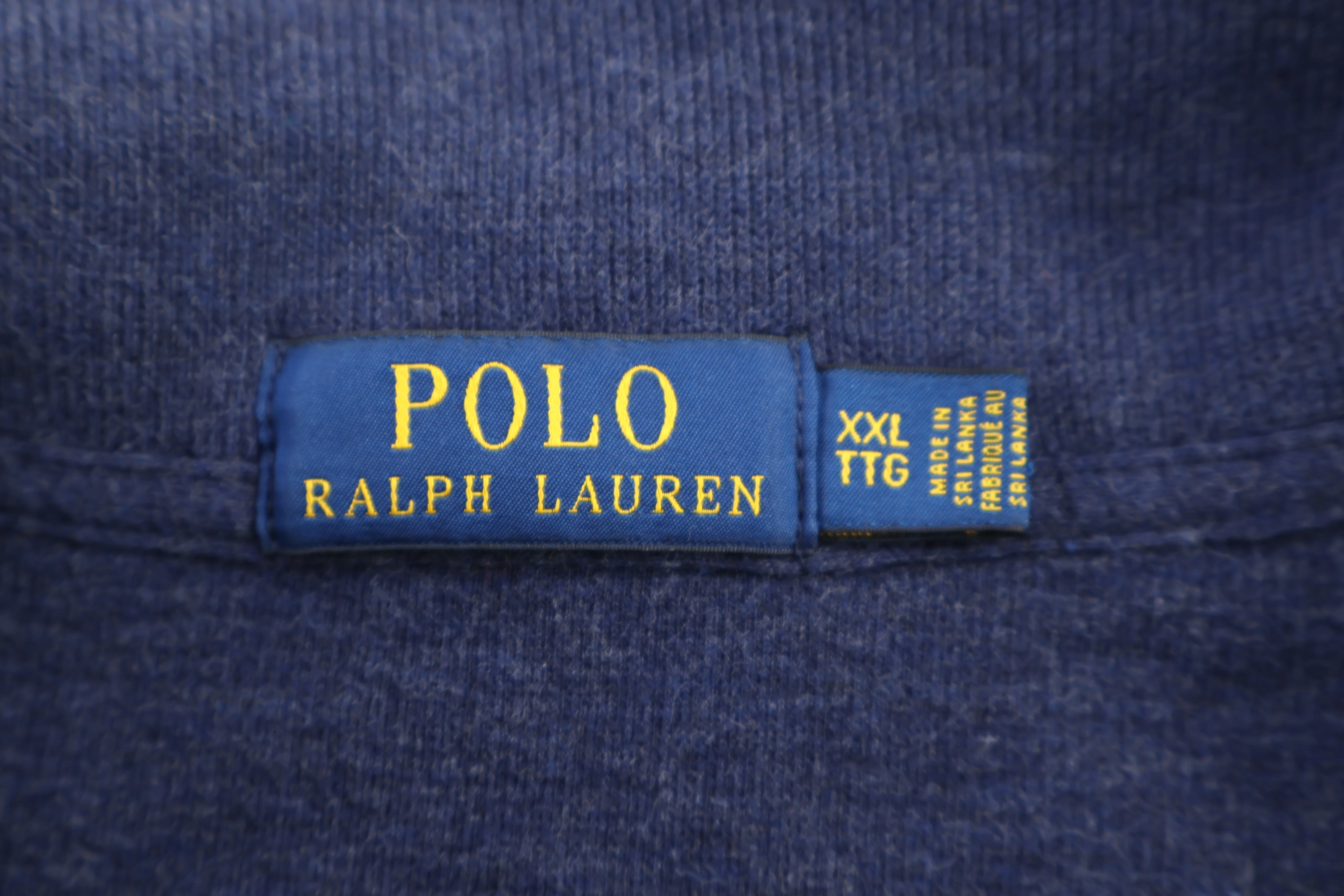 Polo Ralph Lauren Embroidered Logo Blue Quarter Zip Sweater - Image 3