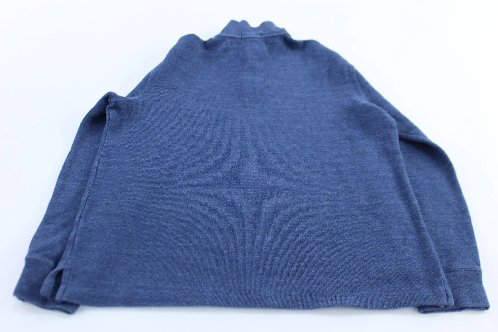Polo Ralph Lauren Embroidered Logo Blue Quarter Zip Sweater - Image 2