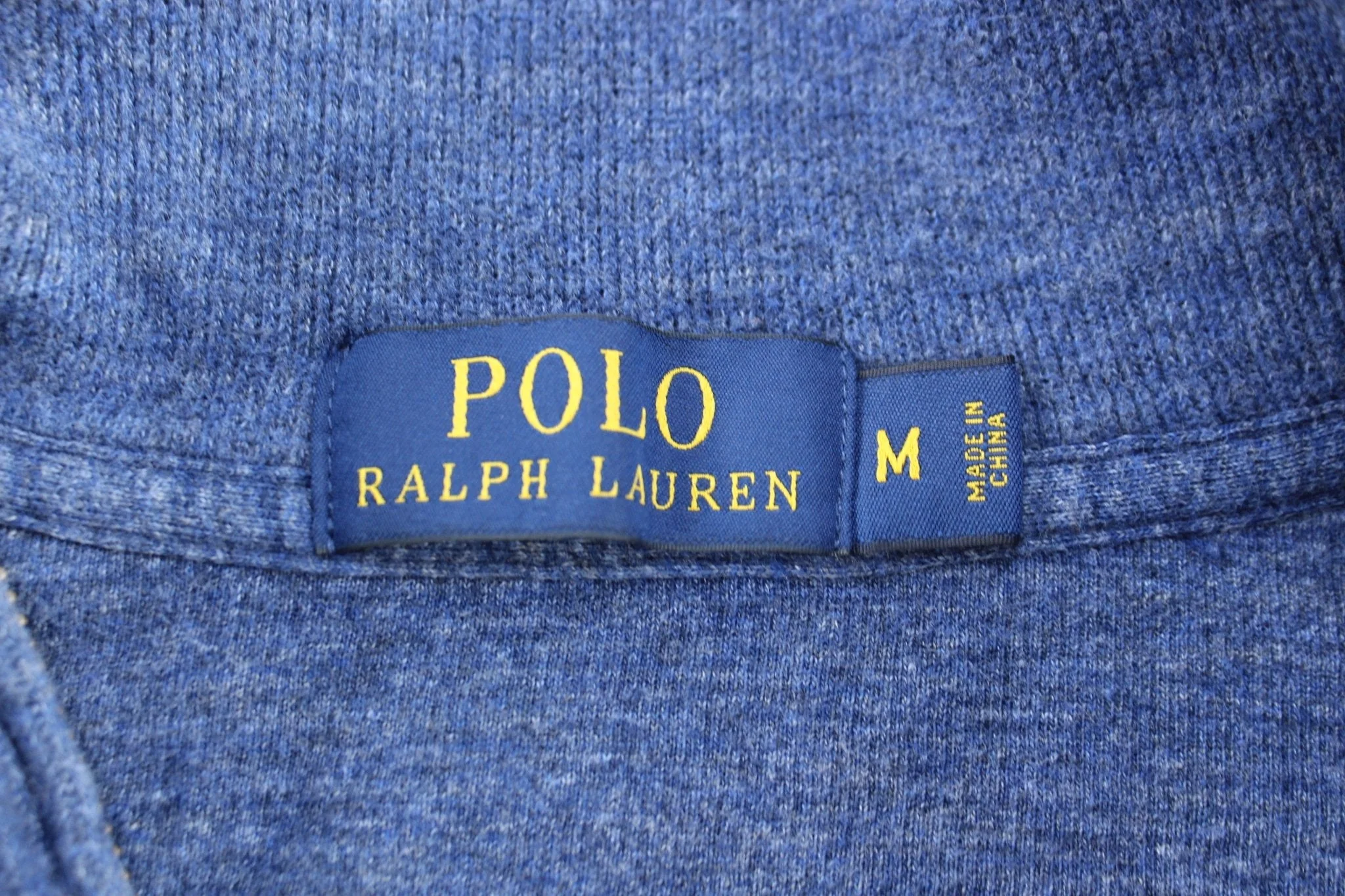 Polo Ralph Lauren Embroidered Logo Blue Quarter Zip Sweater - Image 3