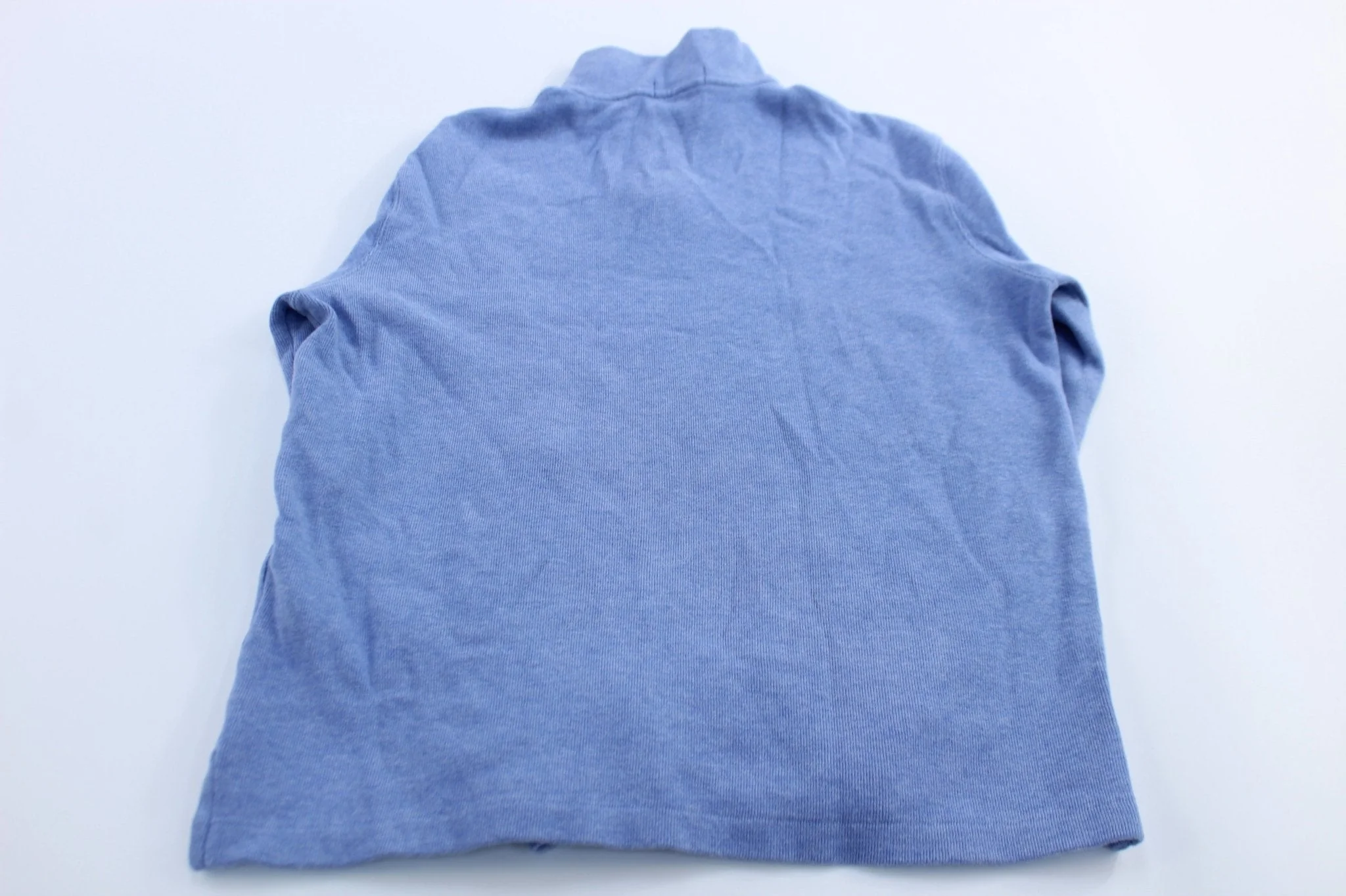 Polo Ralph Lauren Embroidered Logo Blue Quarter Zip Sweater - Image 2