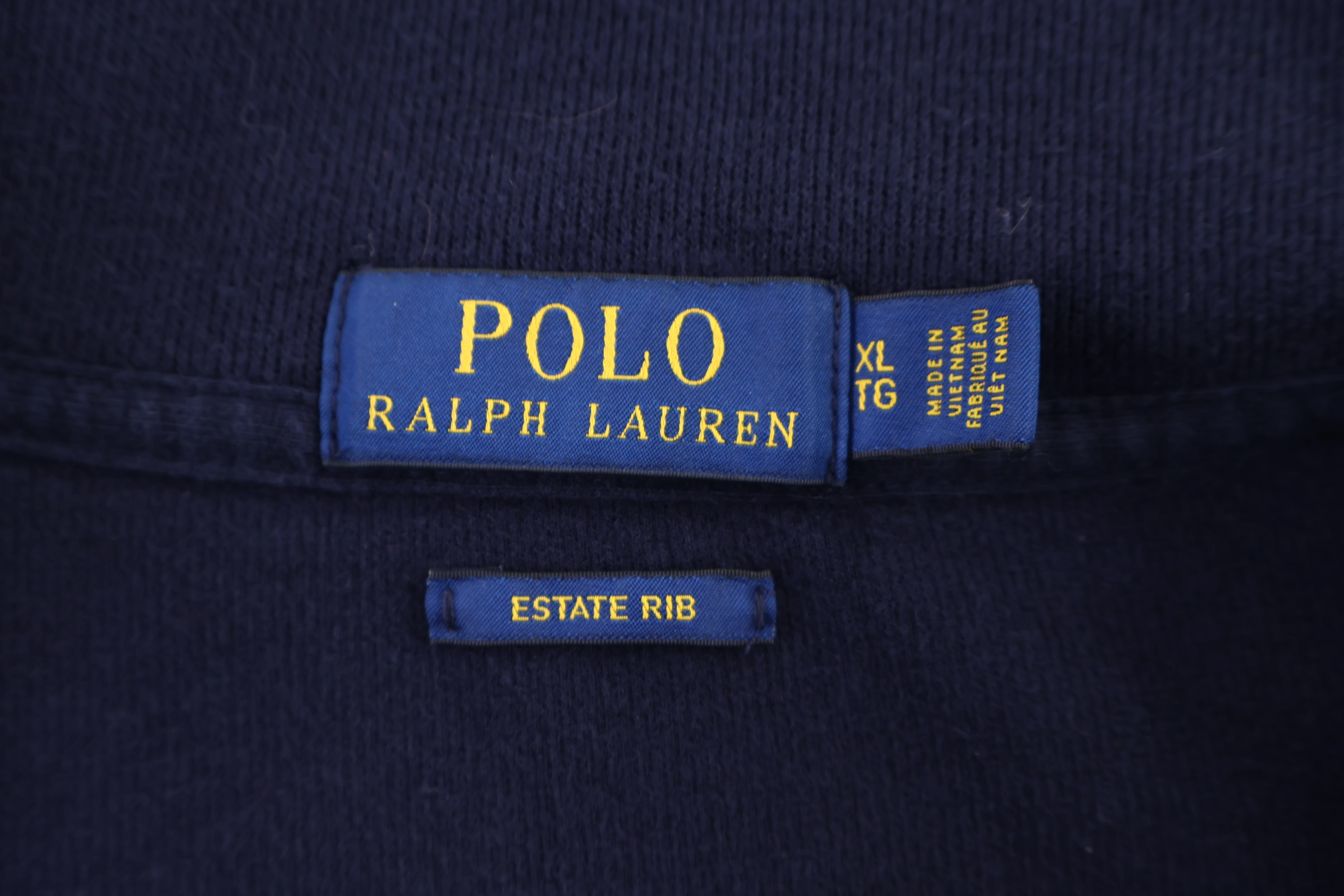 Polo Ralph Lauren Embroidered Logo Blue Quarter Zip Sweater - Image 3