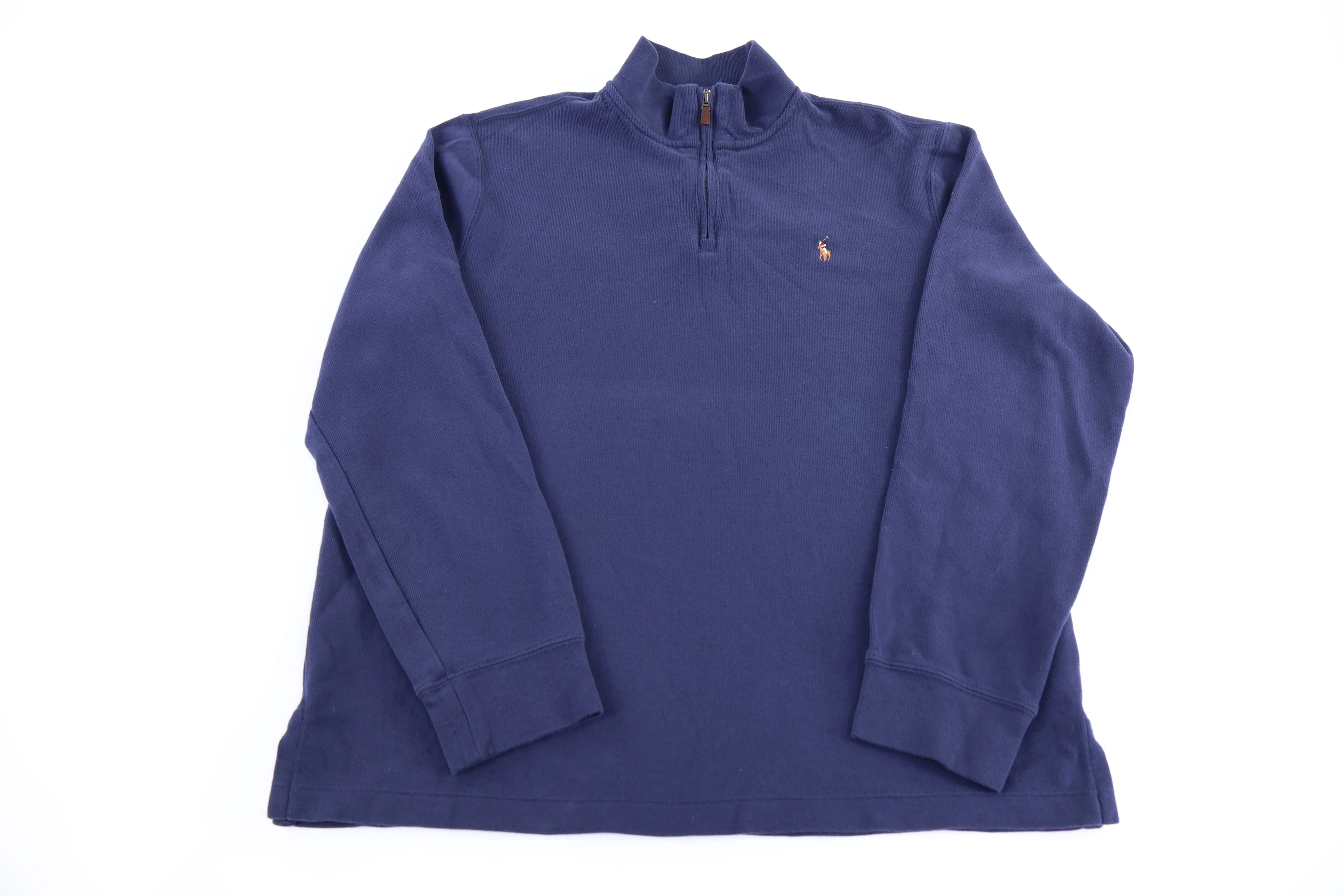 Polo Ralph Lauren Embroidered logo Blue Quarter Zip Sweater
