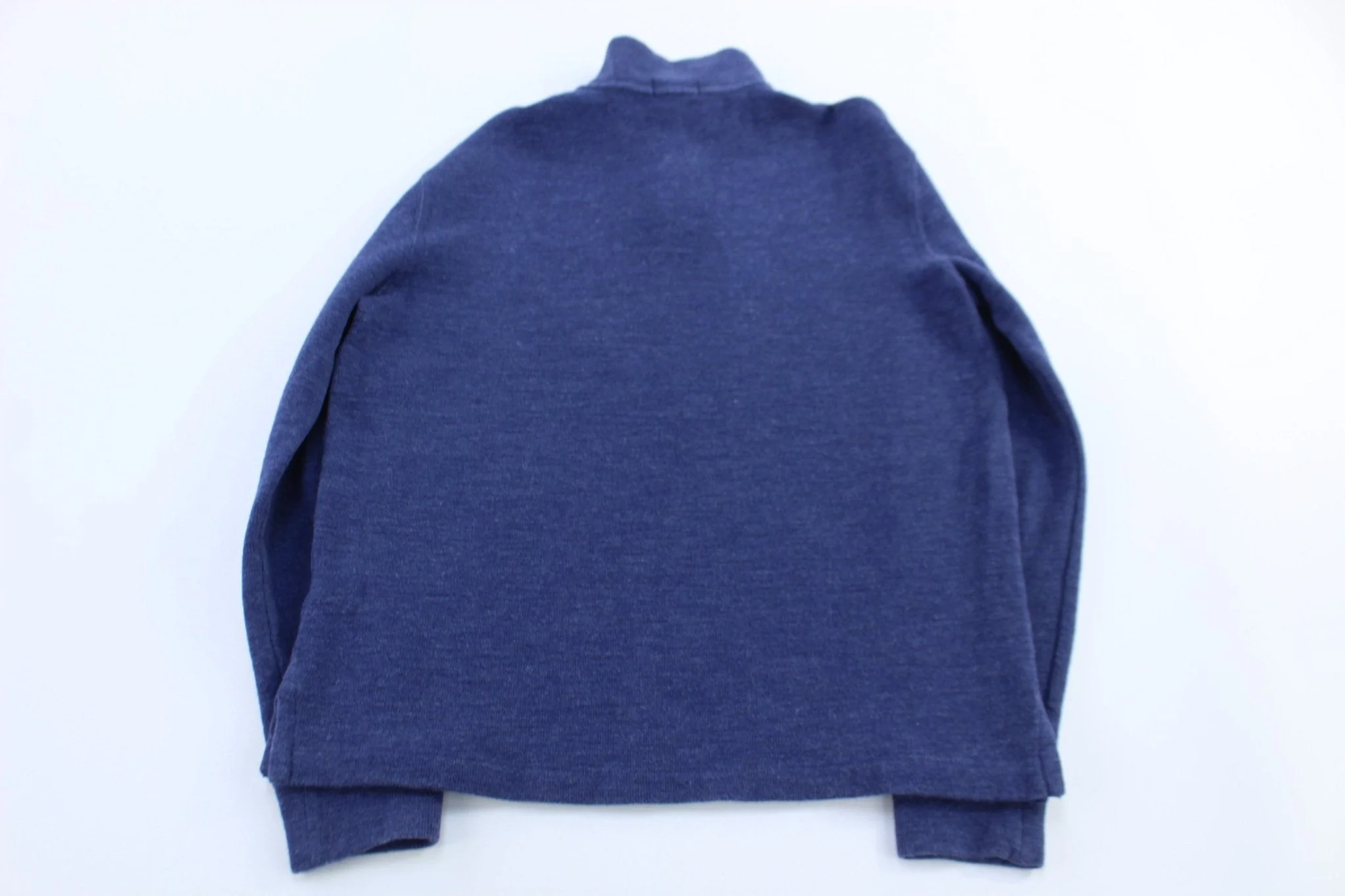 Polo Ralph Lauren Embroidered Logo Blue Quarter Zip Sweater - Image 2