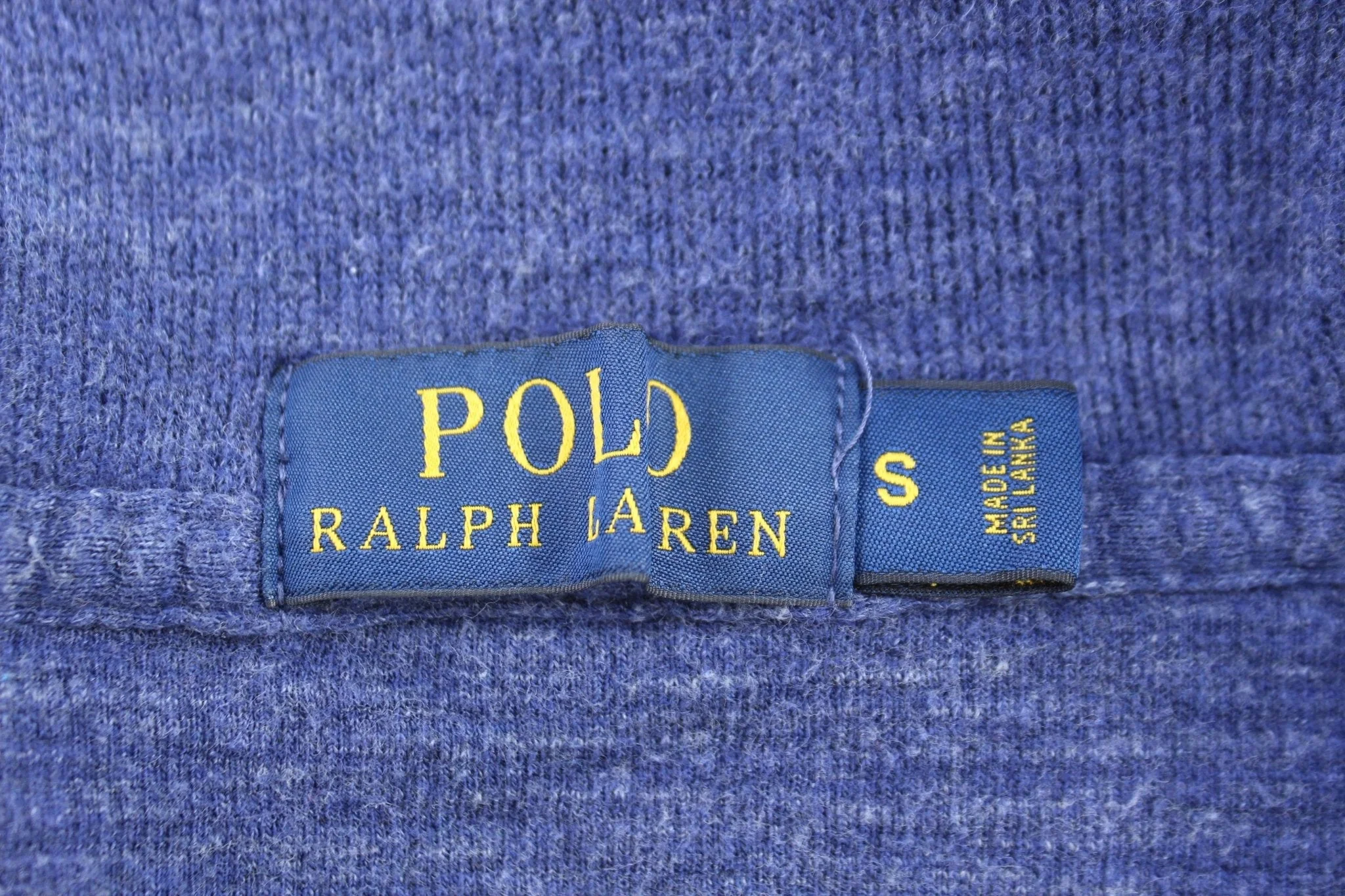 Polo Ralph Lauren Embroidered Logo Blue Quarter Zip Sweater - Image 3