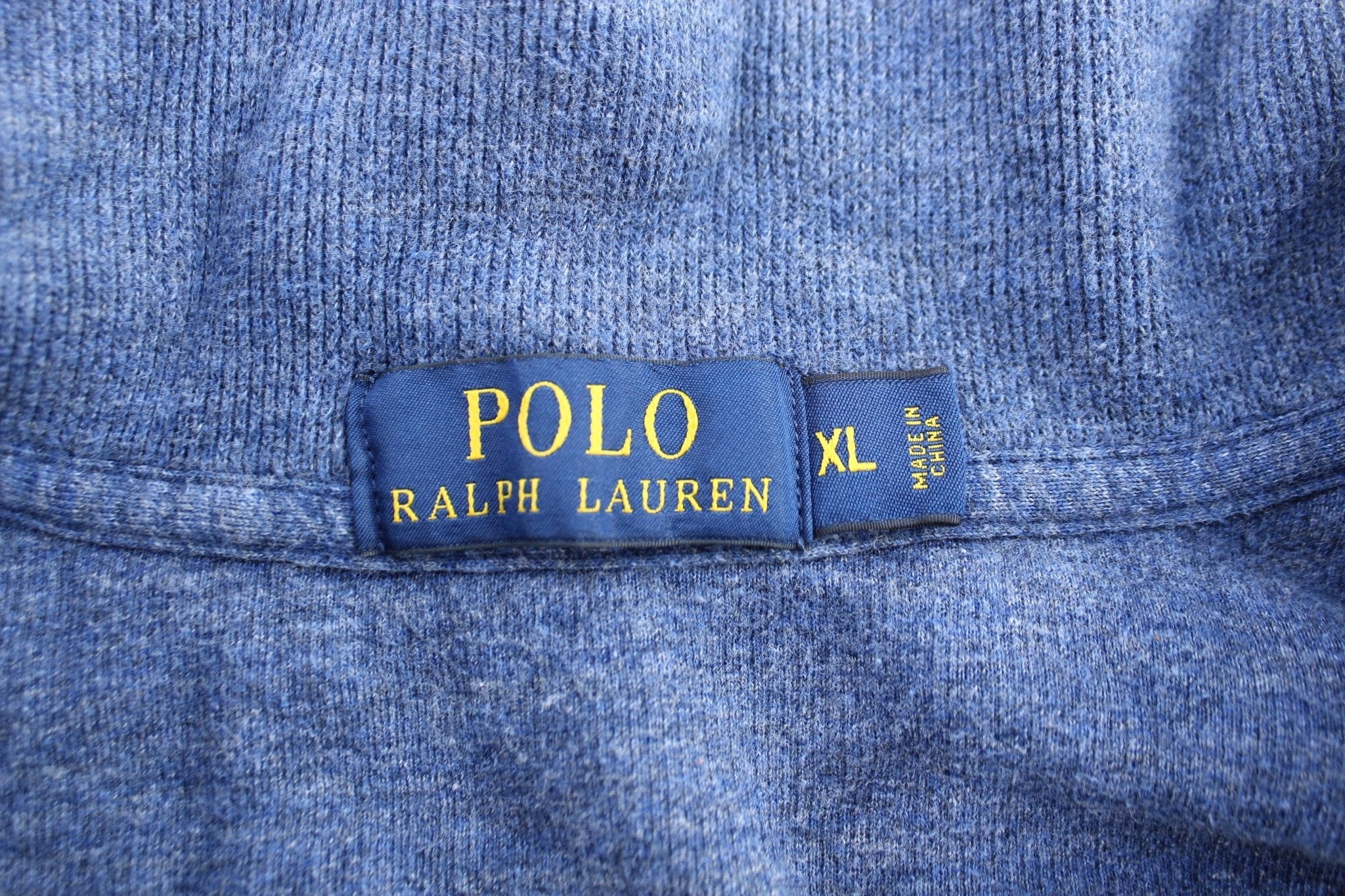 Polo Ralph Lauren Embroidered Logo Blue Quarter Zip Sweater - Image 3