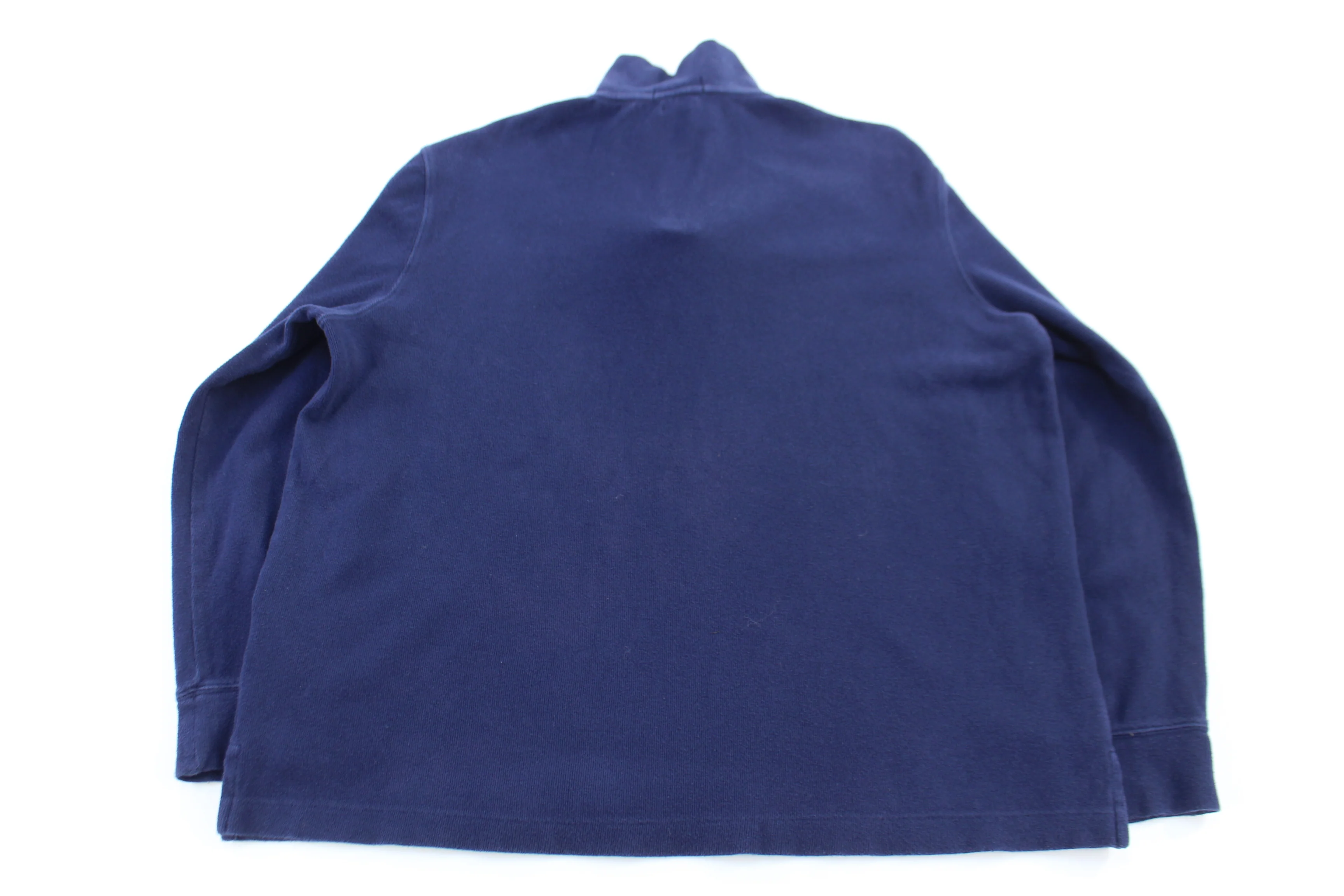 Polo Ralph Lauren Embroidered Logo Blue quarter Zip Sweater - Image 2