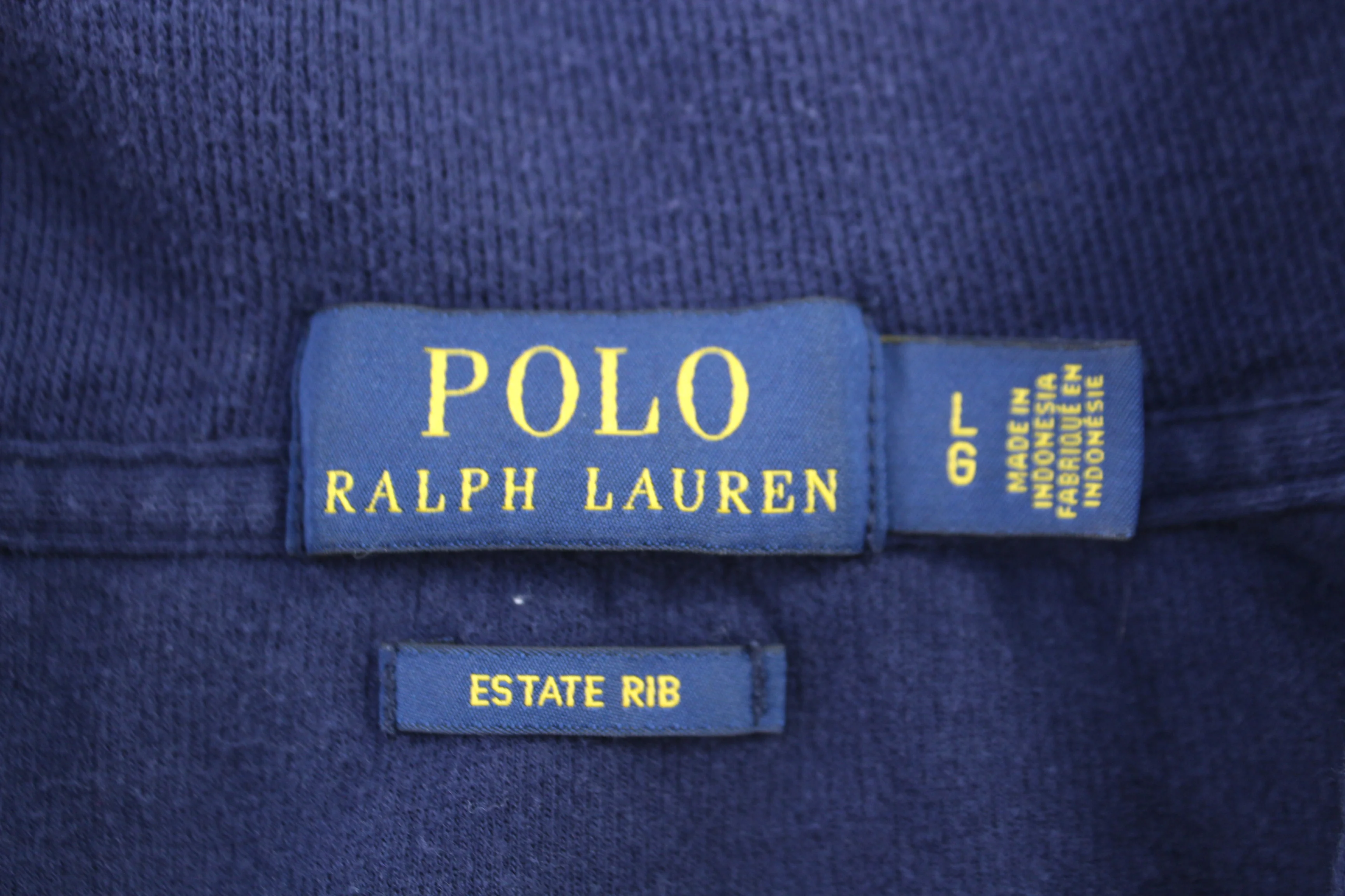 Polo Ralph Lauren Embroidered Logo Blue quarter Zip Sweater - Image 3
