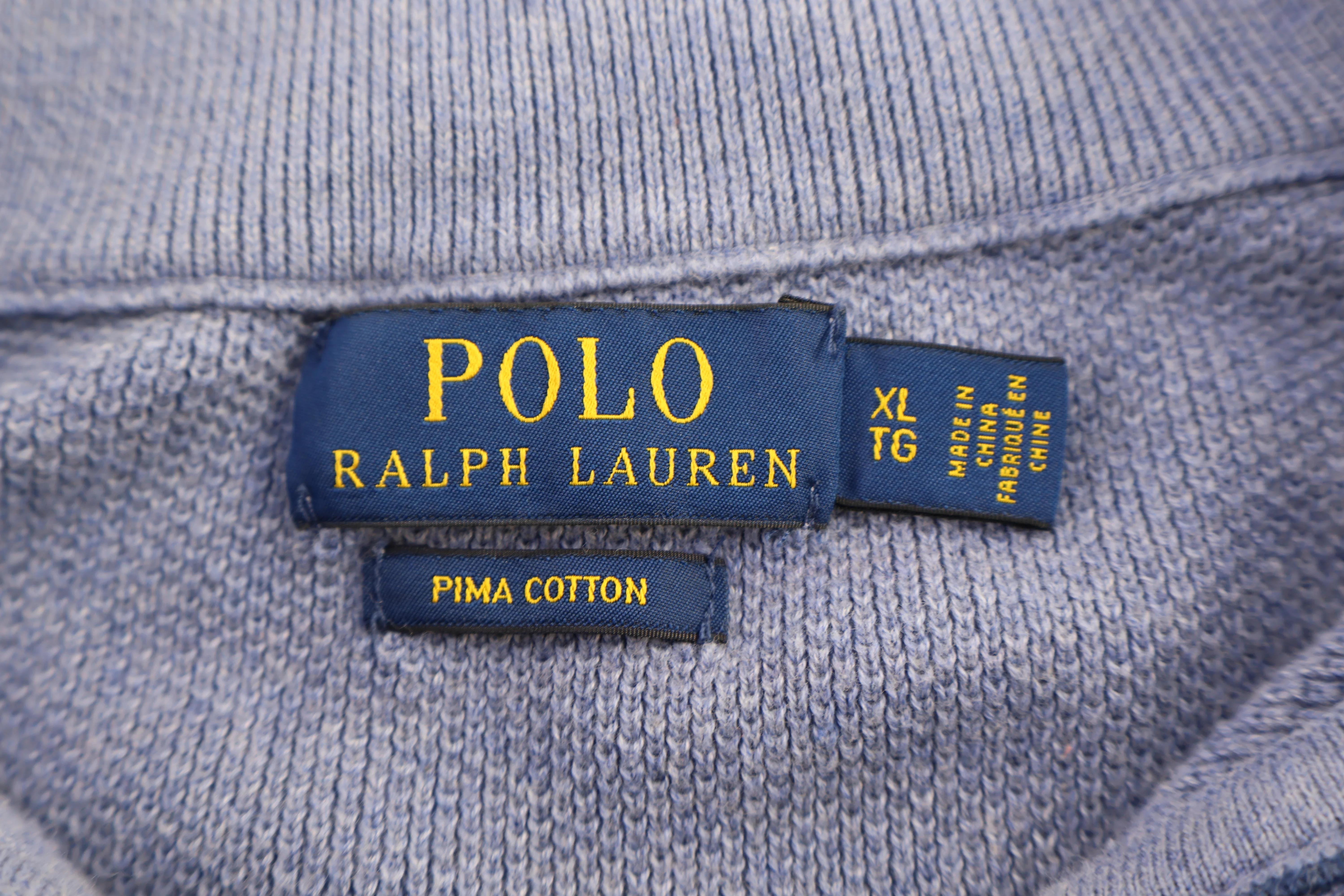 Polo Ralph Lauren Embroidered Logo Blue Quarter Zip Sweater - Image 4