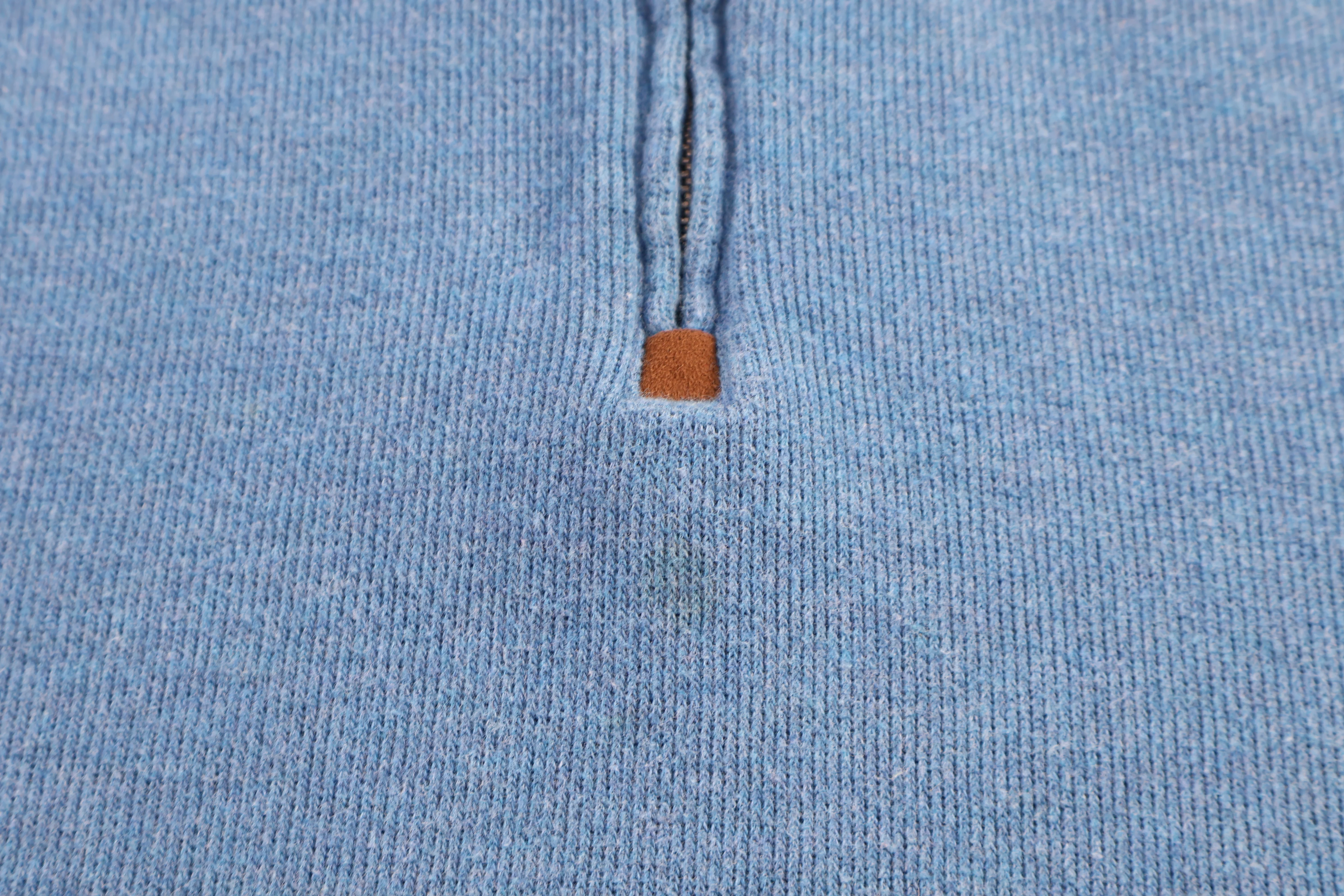 Polo Ralph Lauren Embroidered Logo Blue Quarter Zip Sweater - Image 3