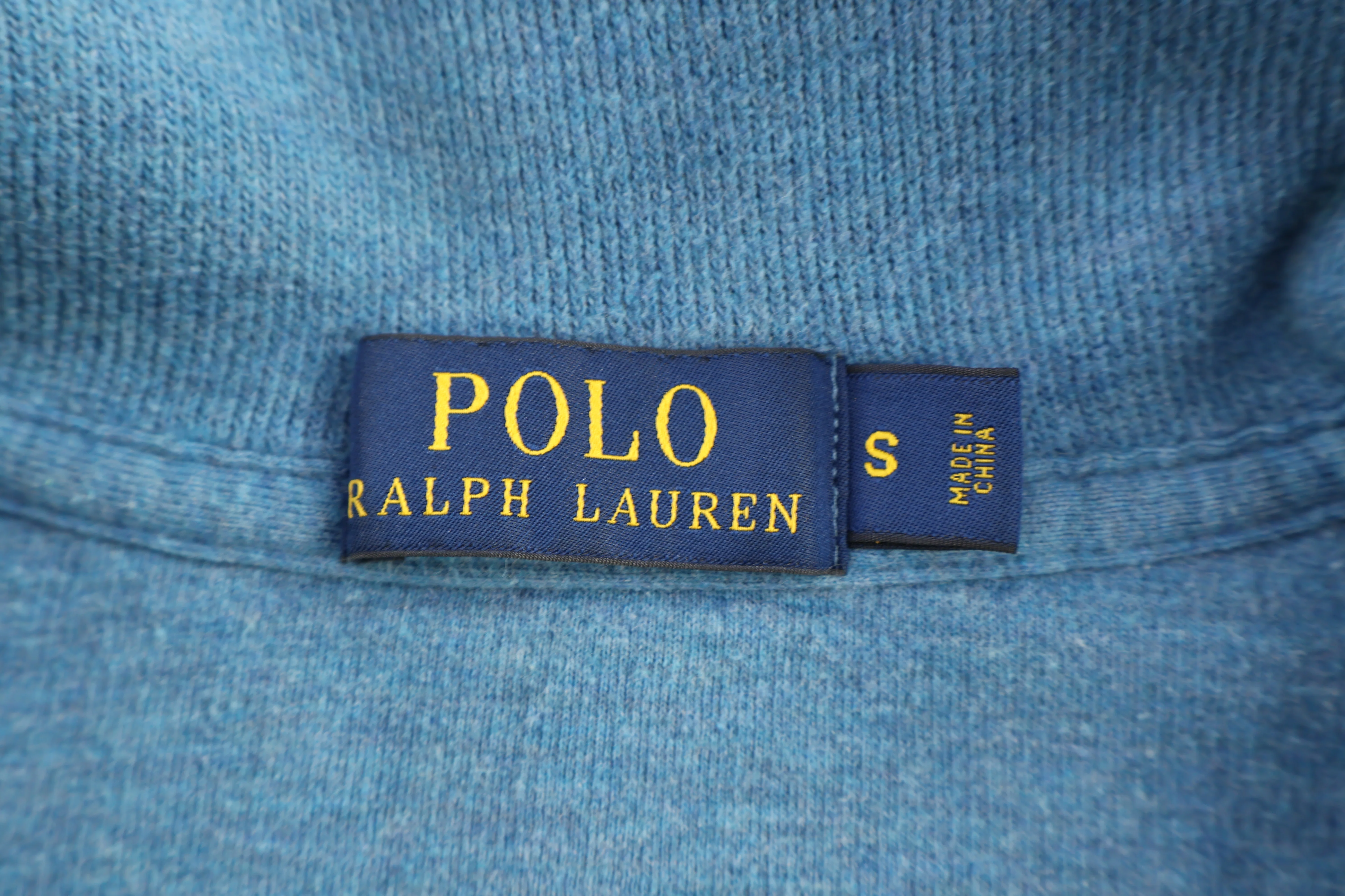 Polo Ralph Lauren Embroidered Logo Blue Quarter Zip Sweater - Image 4