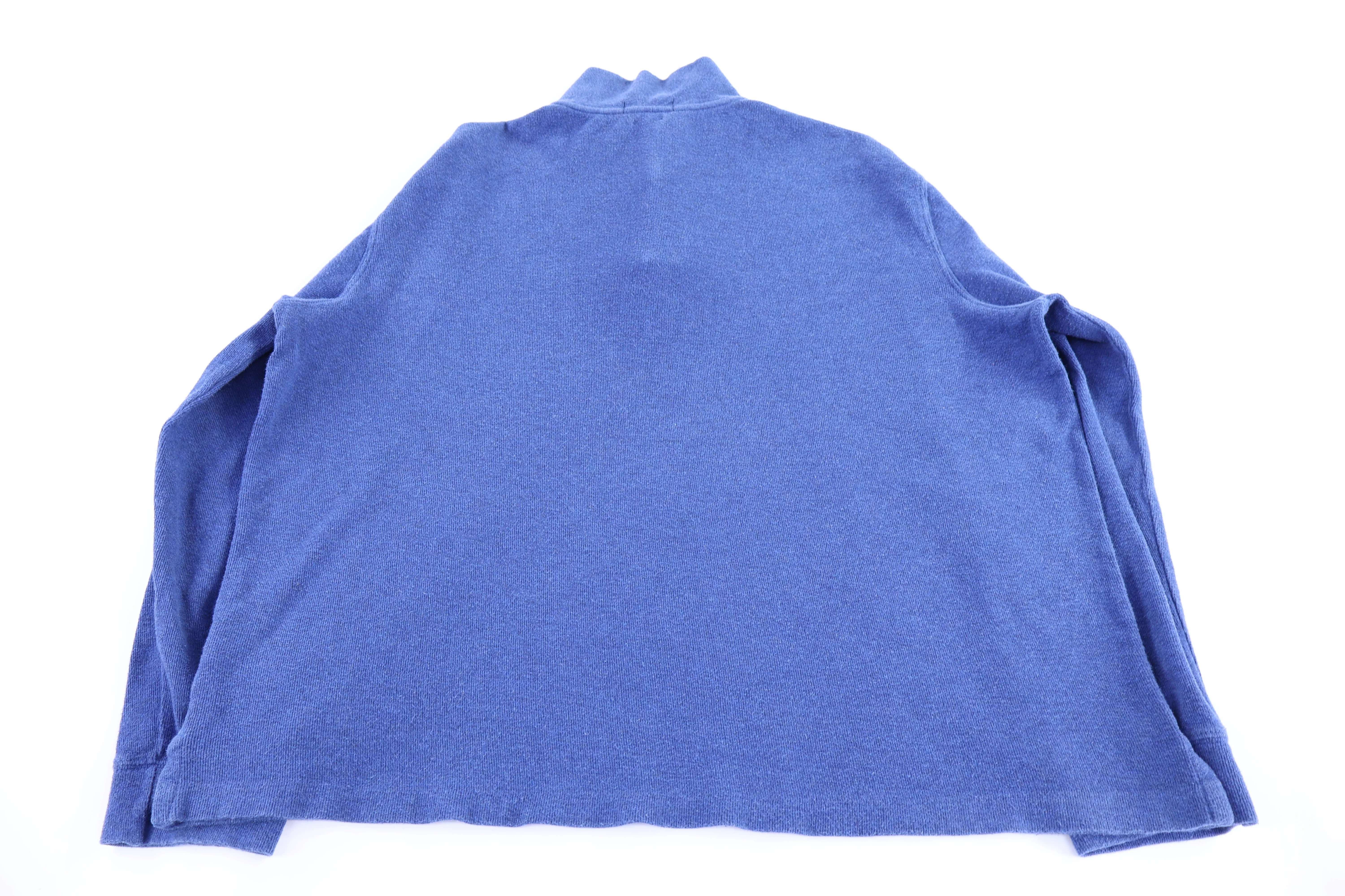 Polo Ralph Lauren Embroidered Logo Blue Quarter Zip Sweater - Image 2