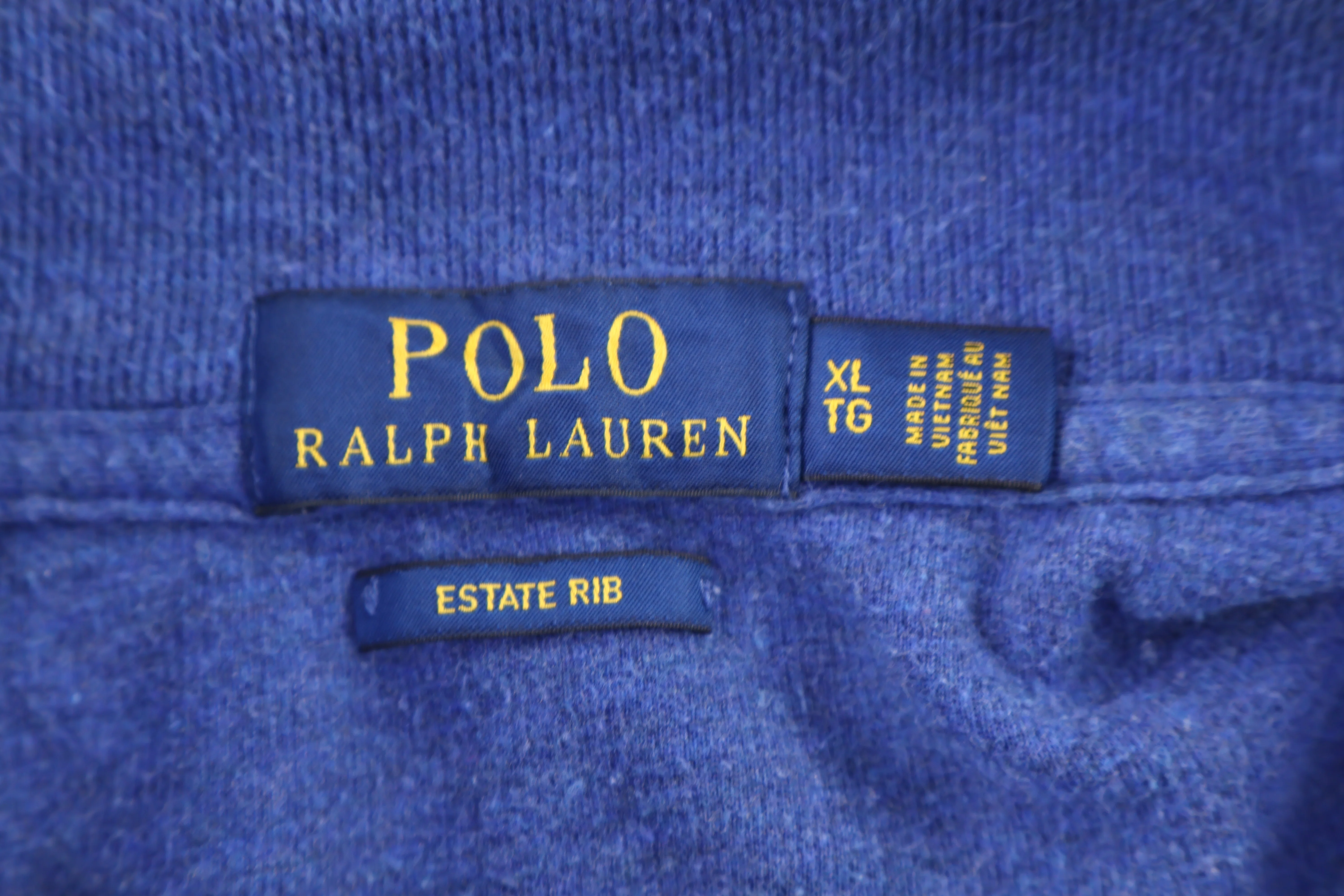 Polo Ralph Lauren Embroidered Logo Blue Quarter Zip Sweater - Image 3