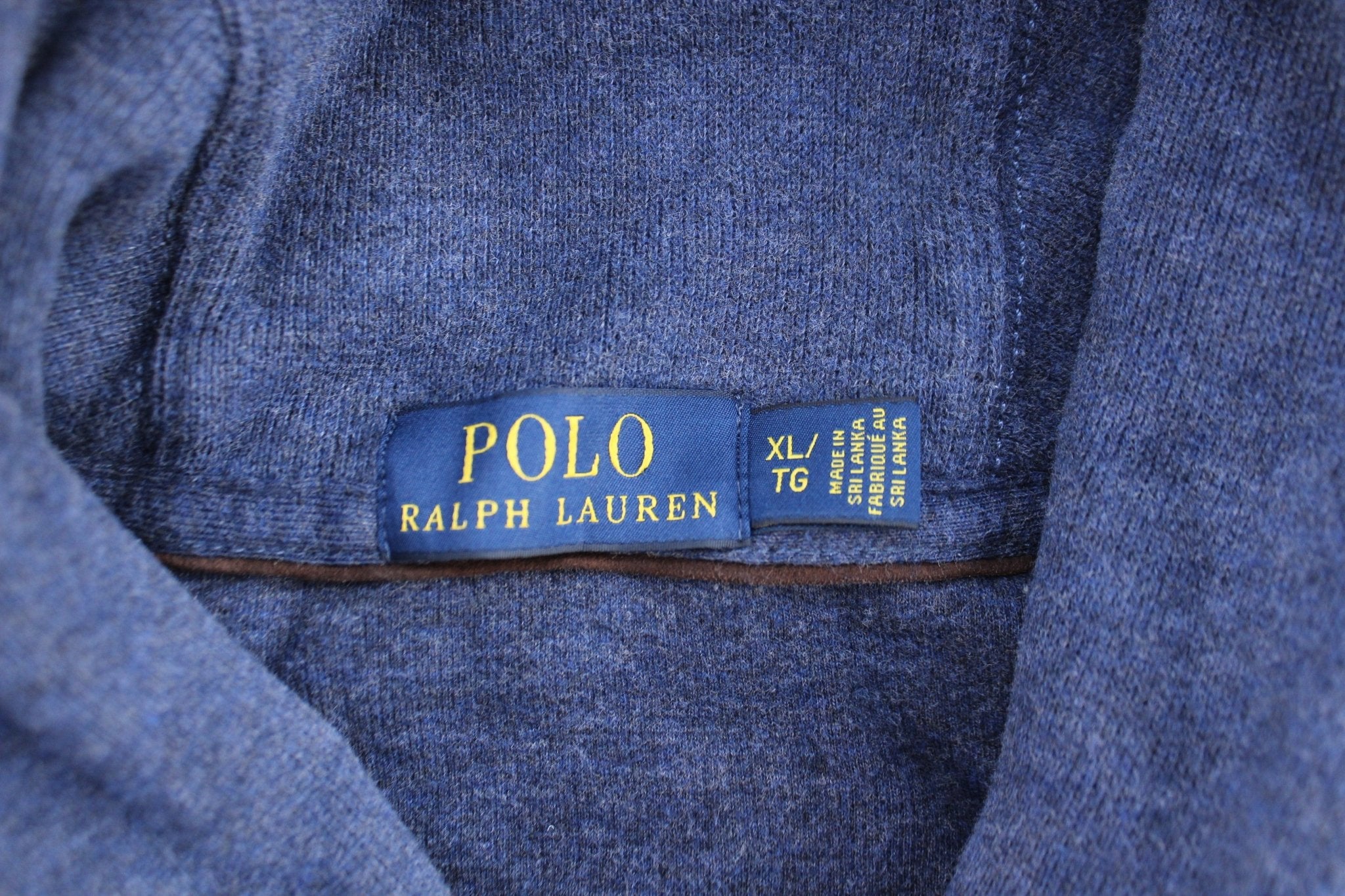 Polo Ralph Lauren Embroidered Logo Blue Shawl Sweater - Image 3