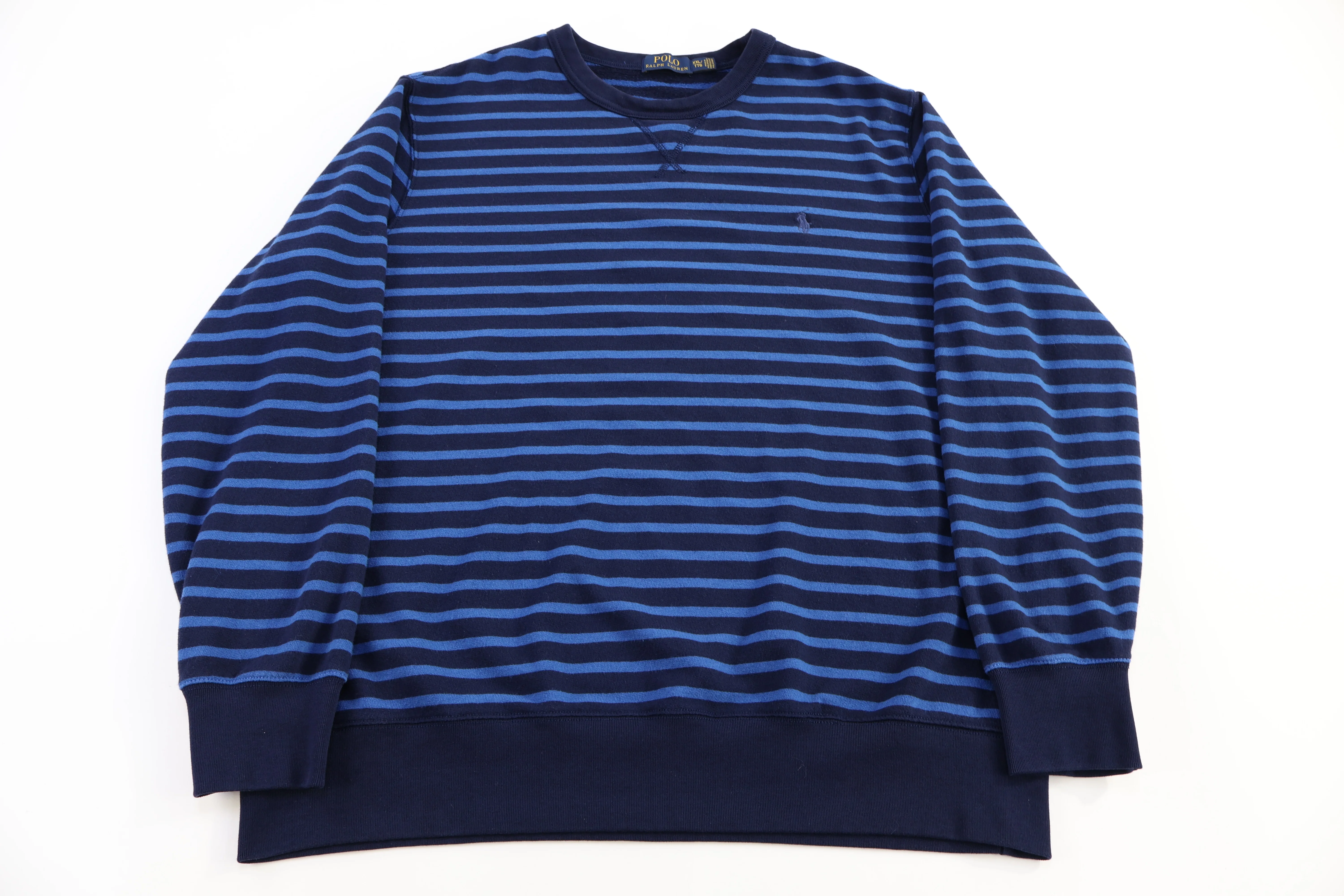 Polo Ralph Lauren Embroidered Logo Blue Striped Sweater