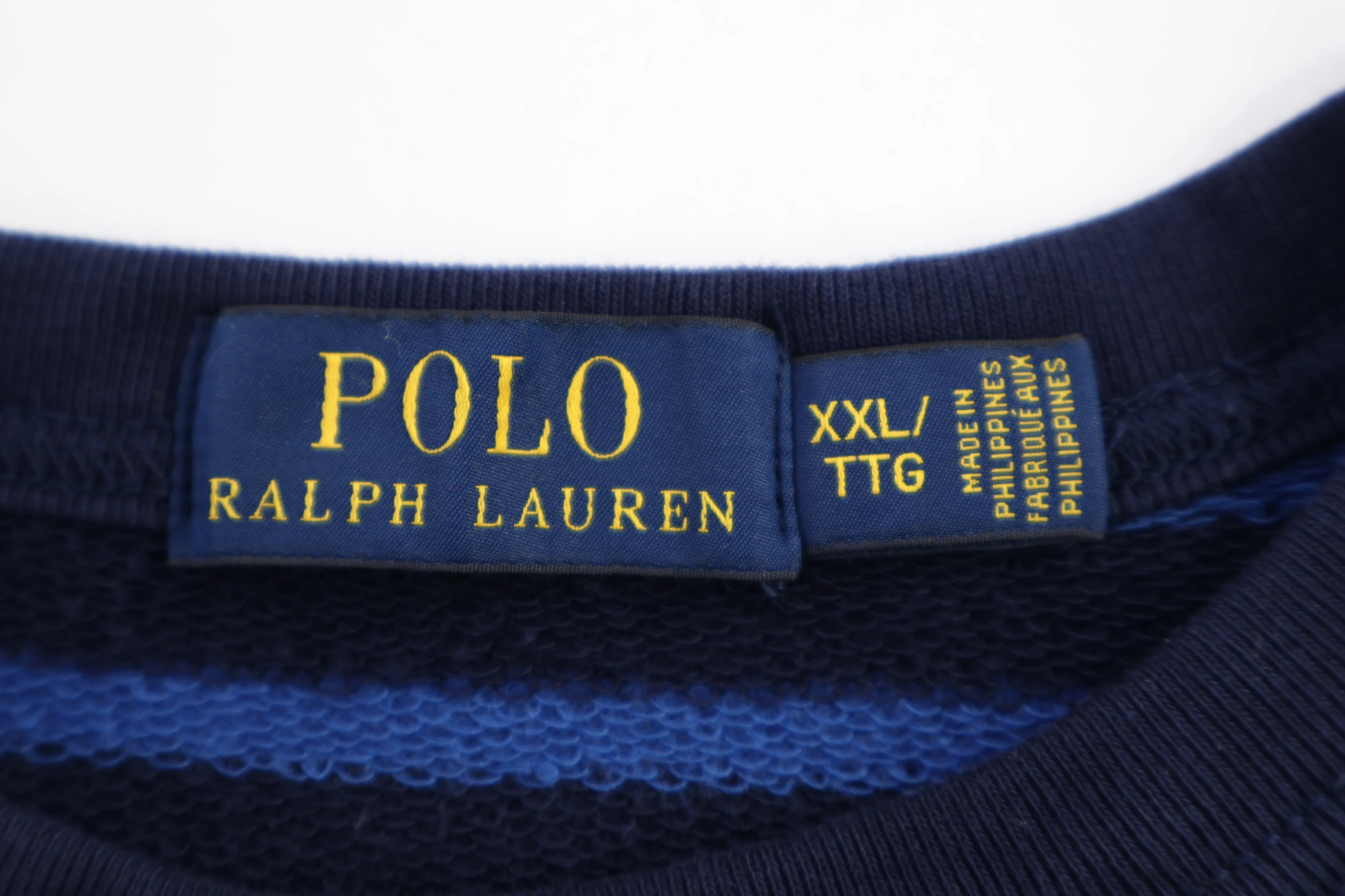 Polo Ralph Lauren Embroidered Logo Blue Striped Sweater - Image 3