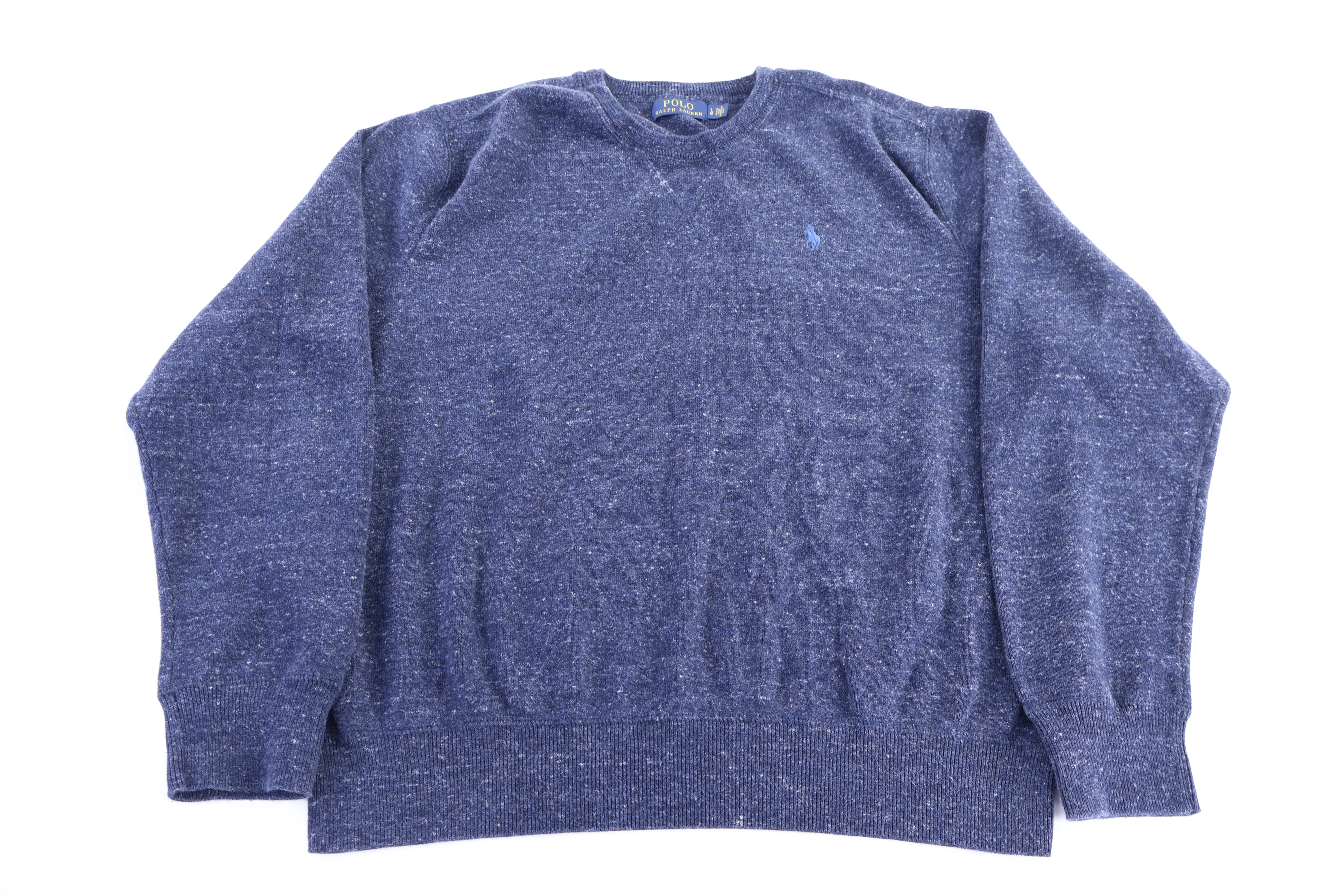 Polo Ralph Lauren Embroidered Logo Blue Sweater