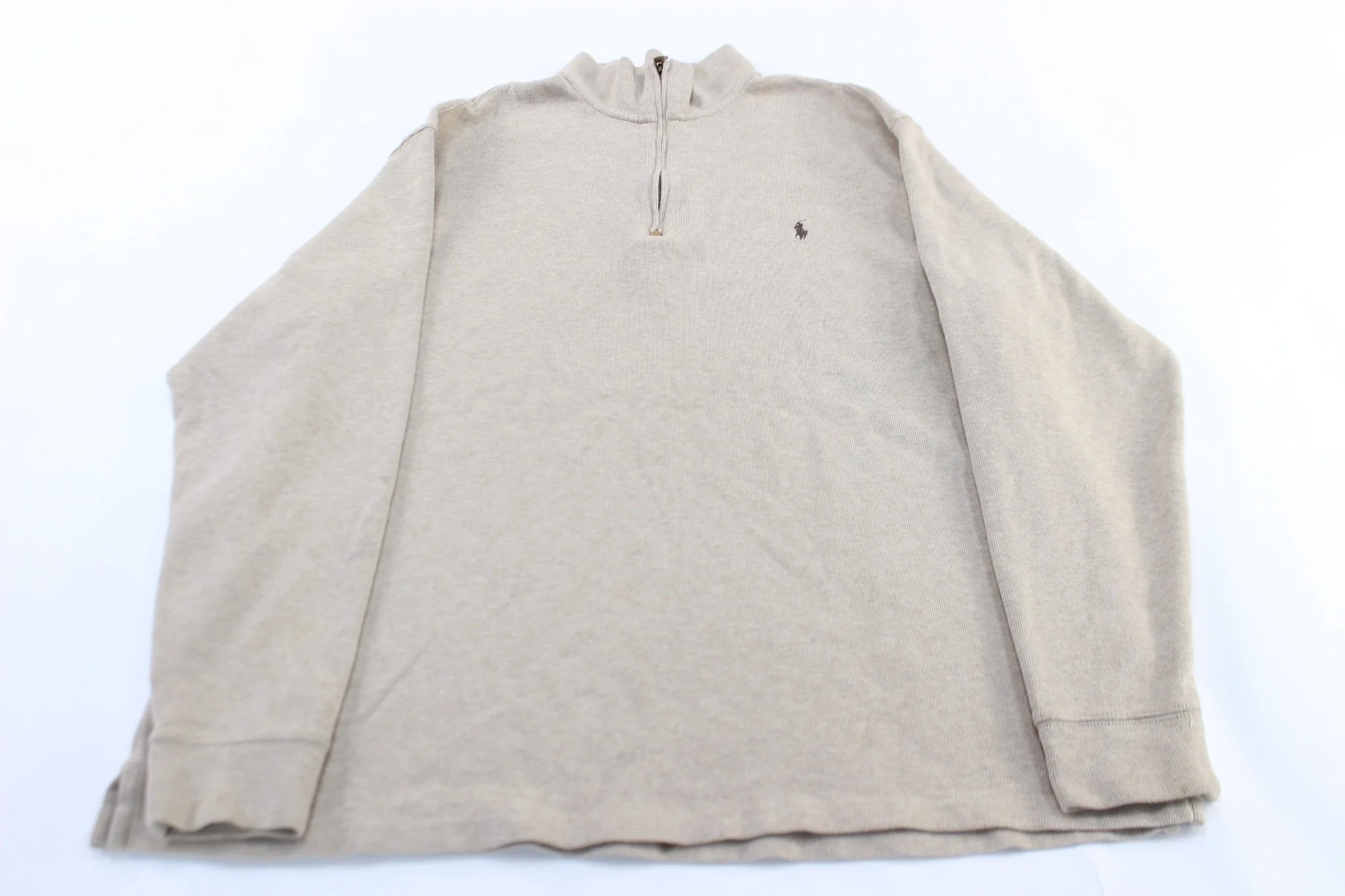 Polo Ralph Lauren Embroidered Logo Cream Pullover Sweater
