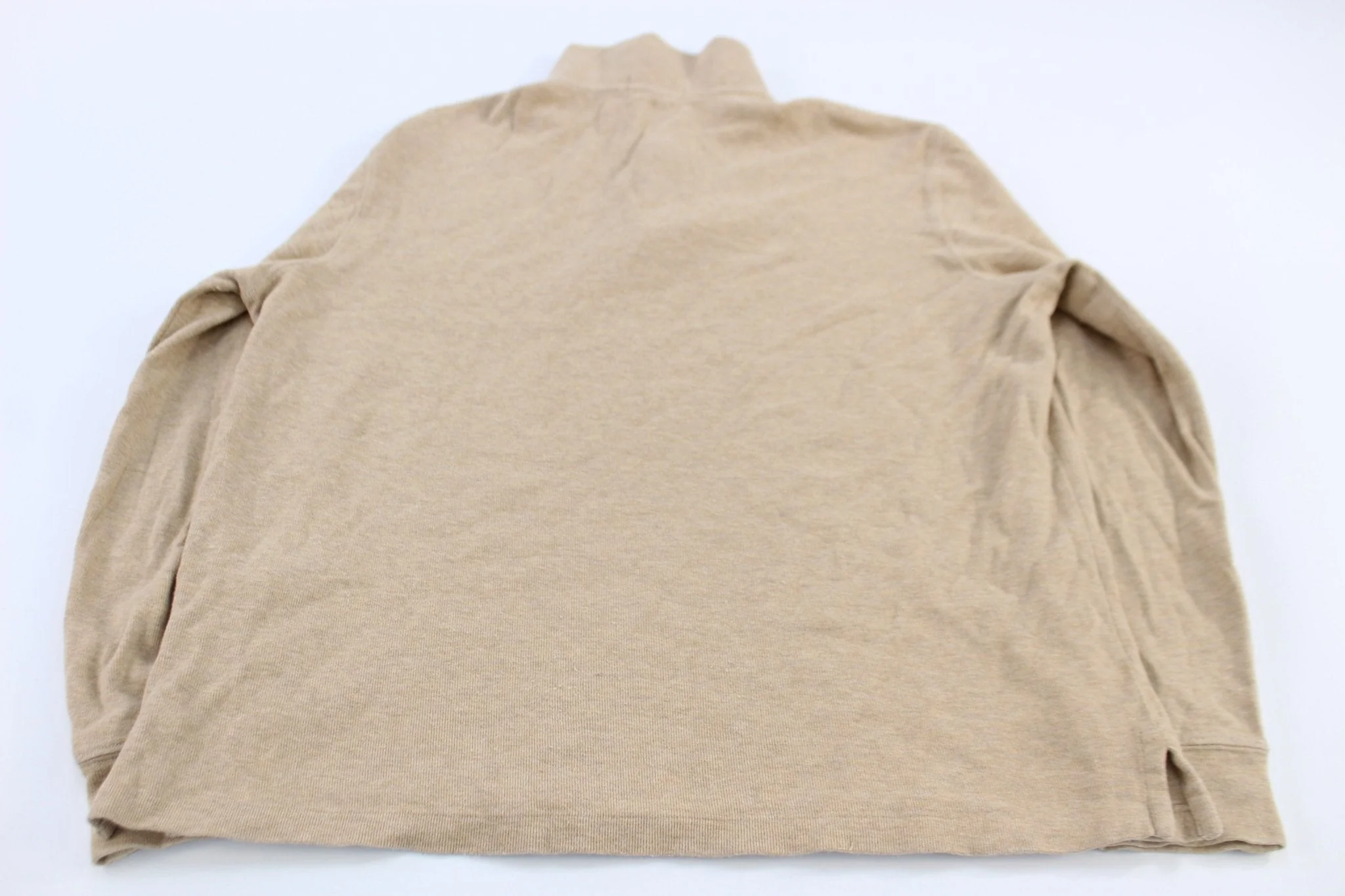 Polo Ralph Lauren Embroidered Logo Cream Quarter Zip Sweater - Image 2