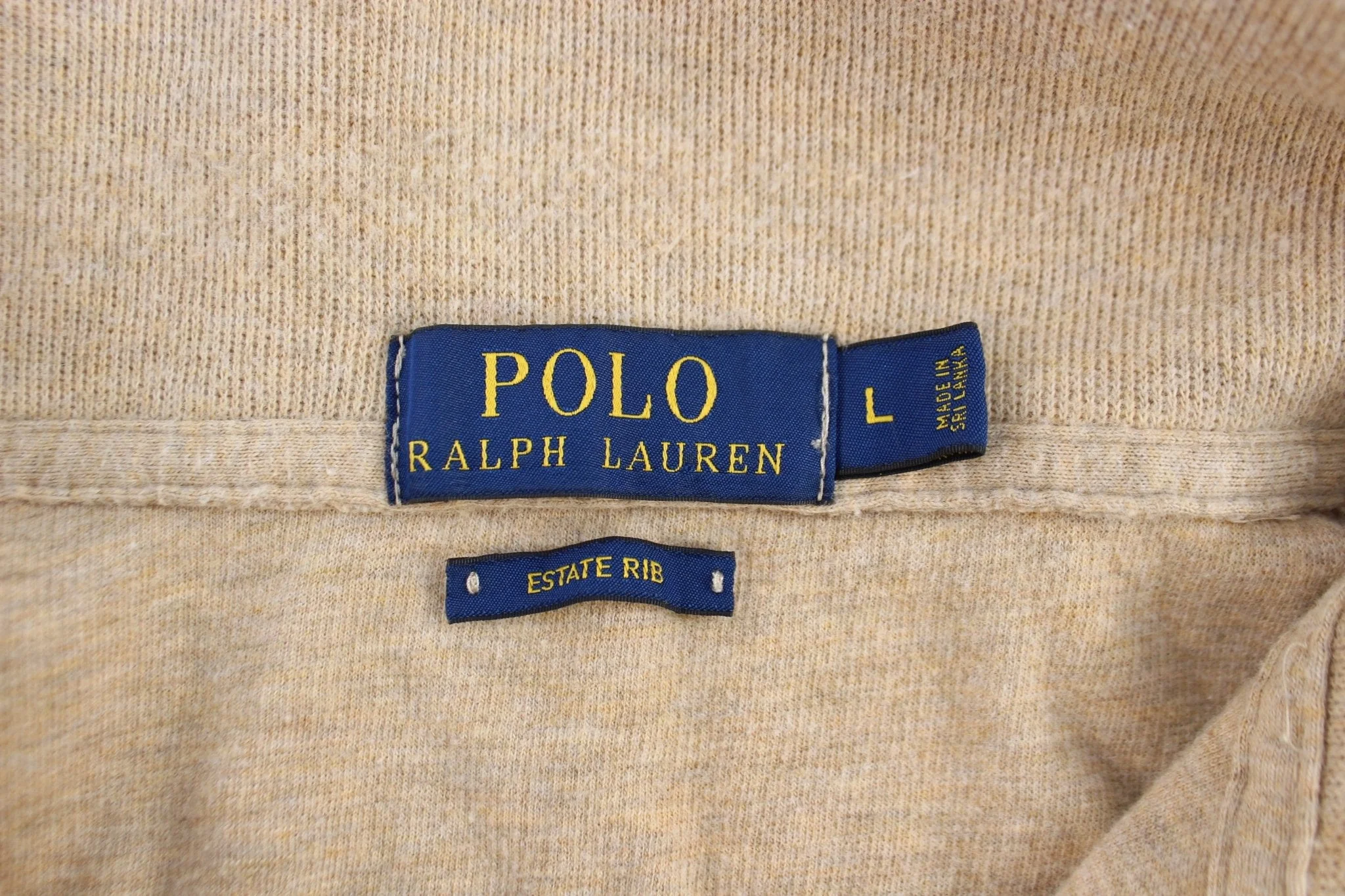Polo Ralph Lauren Embroidered Logo Cream Quarter Zip Sweater - Image 3