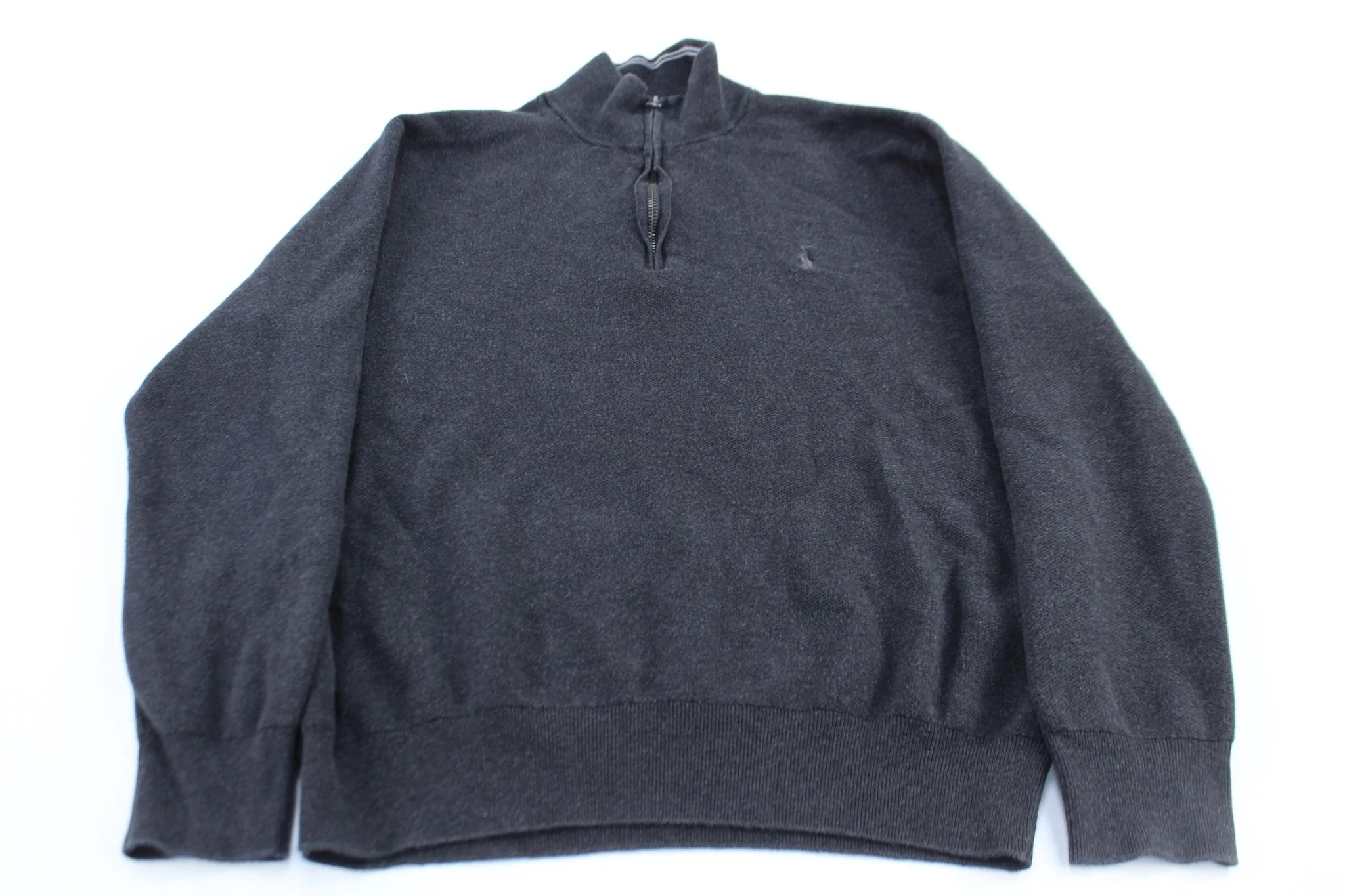 Polo Ralph Lauren Embroidered Logo Dark Grey Pullover Sweater
