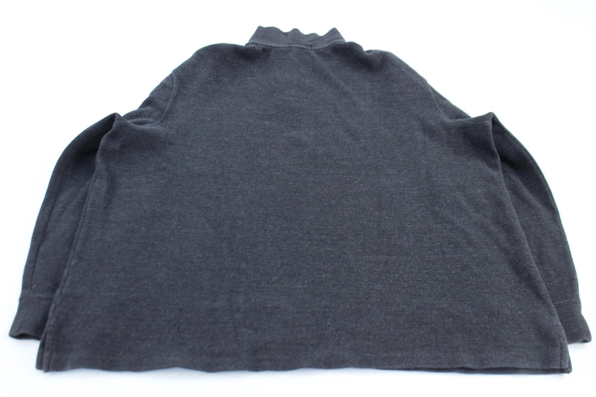 Polo Ralph Lauren Embroidered Logo Dark Grey Quarter Zip Sweater - Image 2